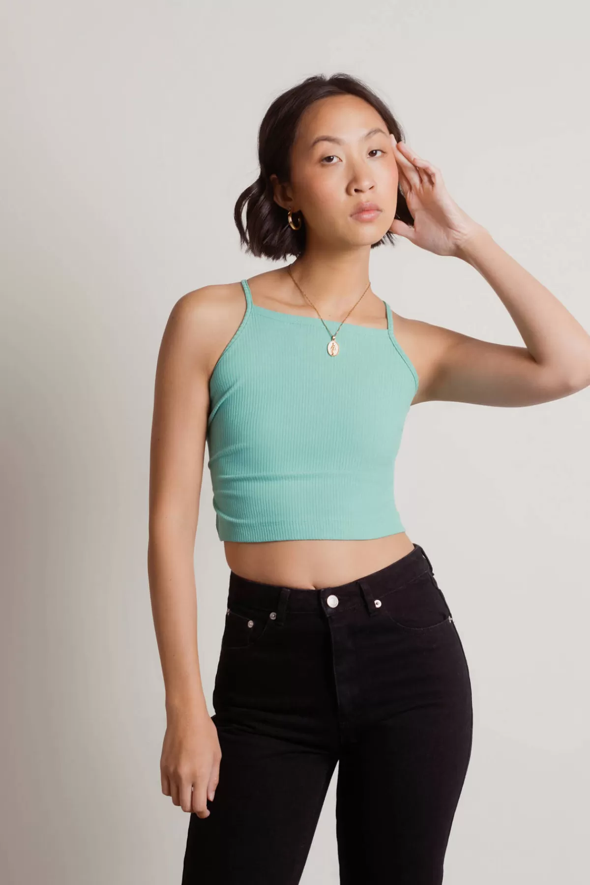 Tobi Fantastic Crop Top - Green* Night Club Outfits | Going Out Outfits