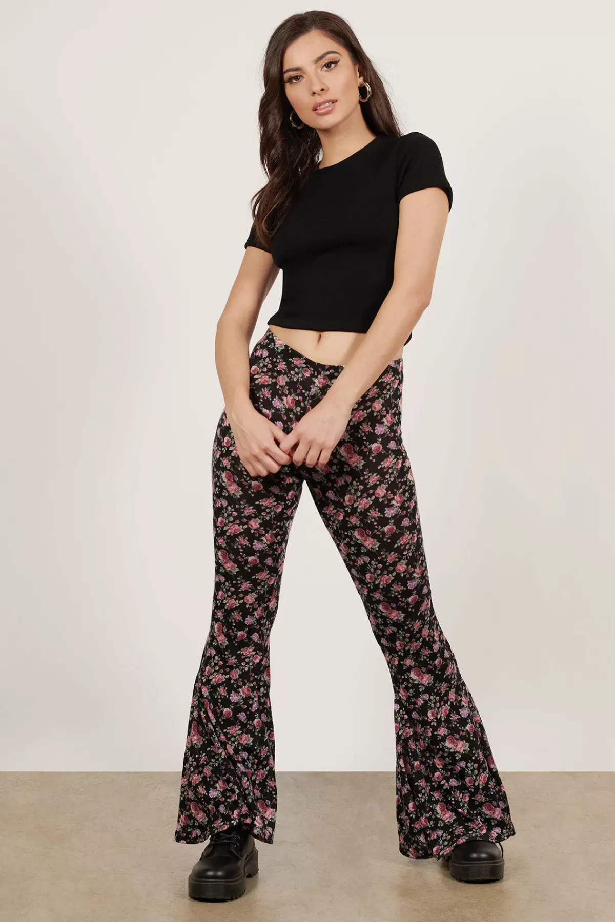 Tobi Floral A-Flare Flared Pants - * Halloween Outfits | Pants