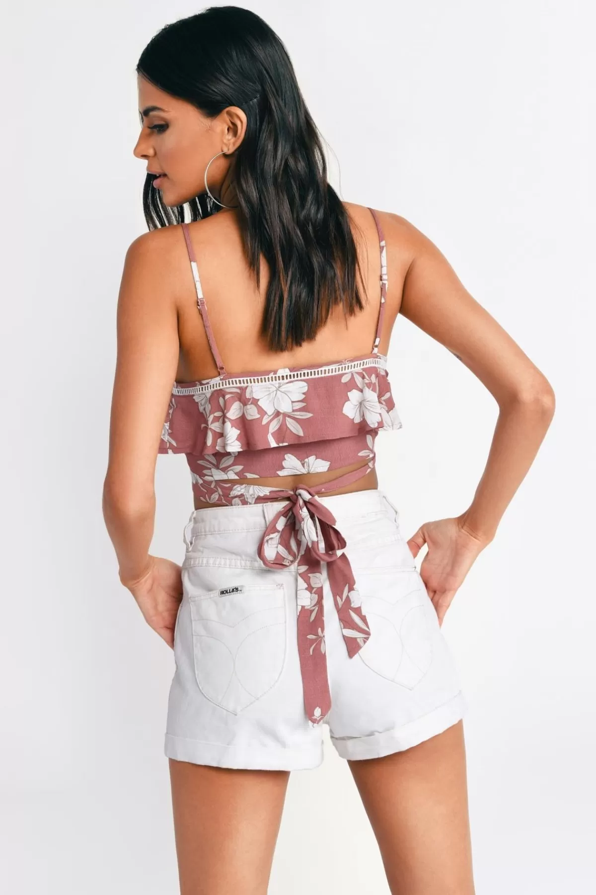 Tobi Flower Child Crop Top - * Pink Tops | Festival Outfits & Clothing