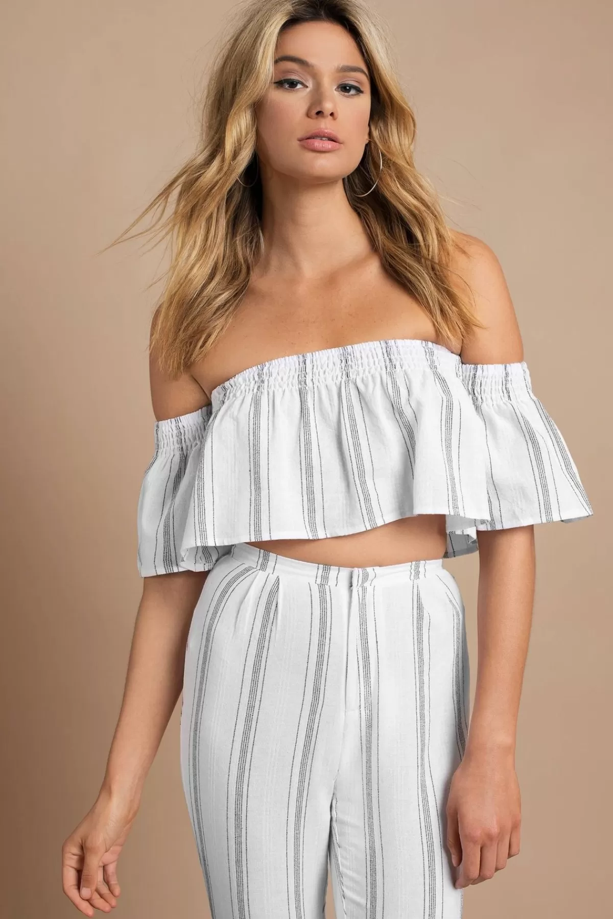 Tobi For The Love Of Stripes Crop Top - * Off The Shoulder Tops | Festival Outfits & Clothing