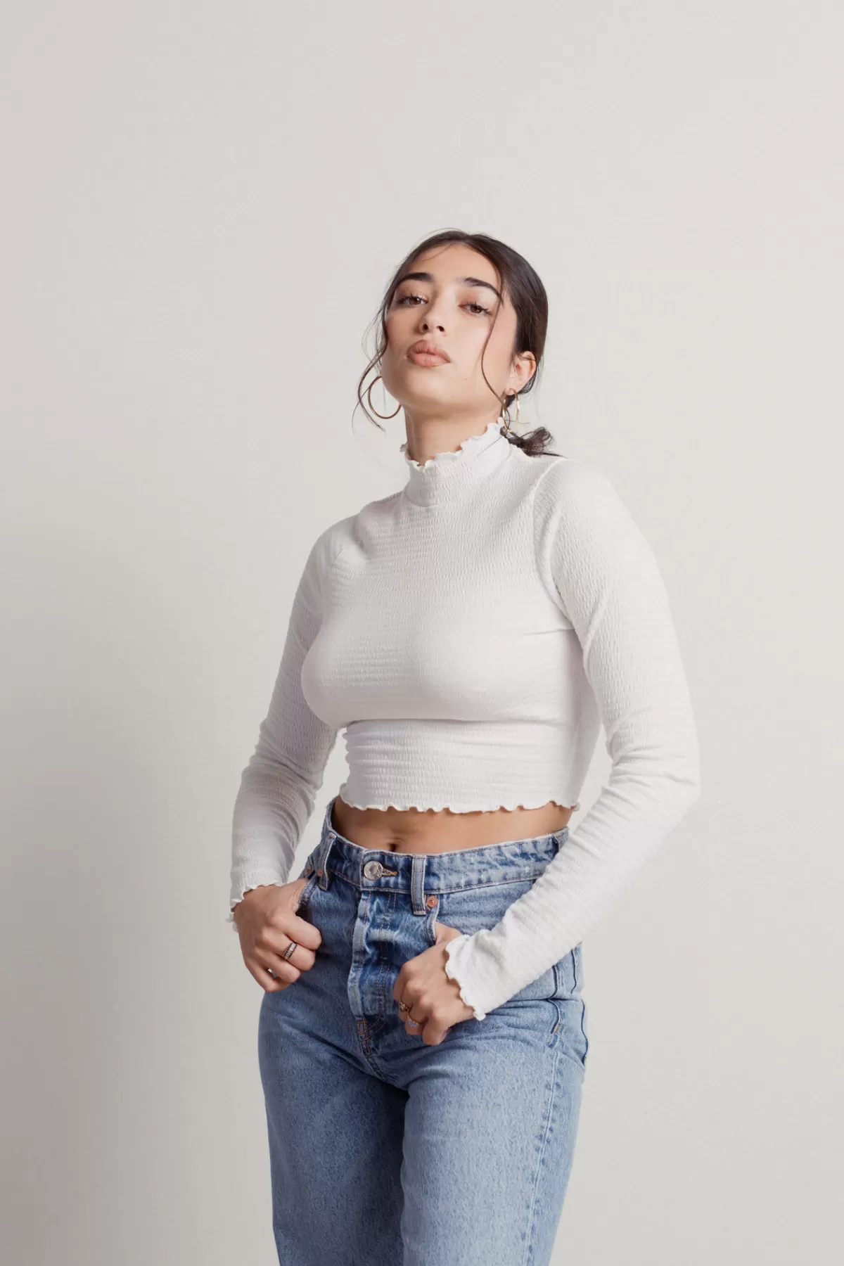 Tobi Fortunate Crop Top - * Long Sleeve Tops