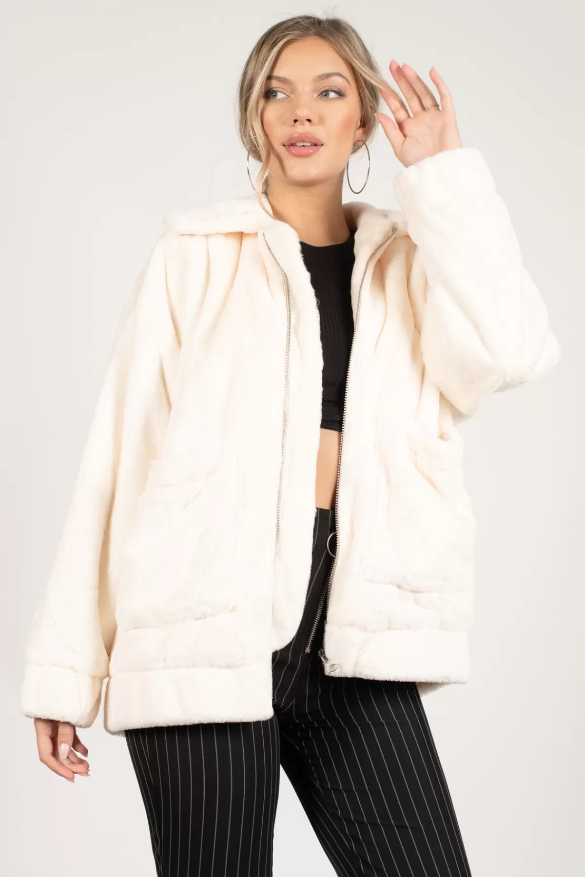 Tobi Foxy Faux Fur Jacket - * Jackets