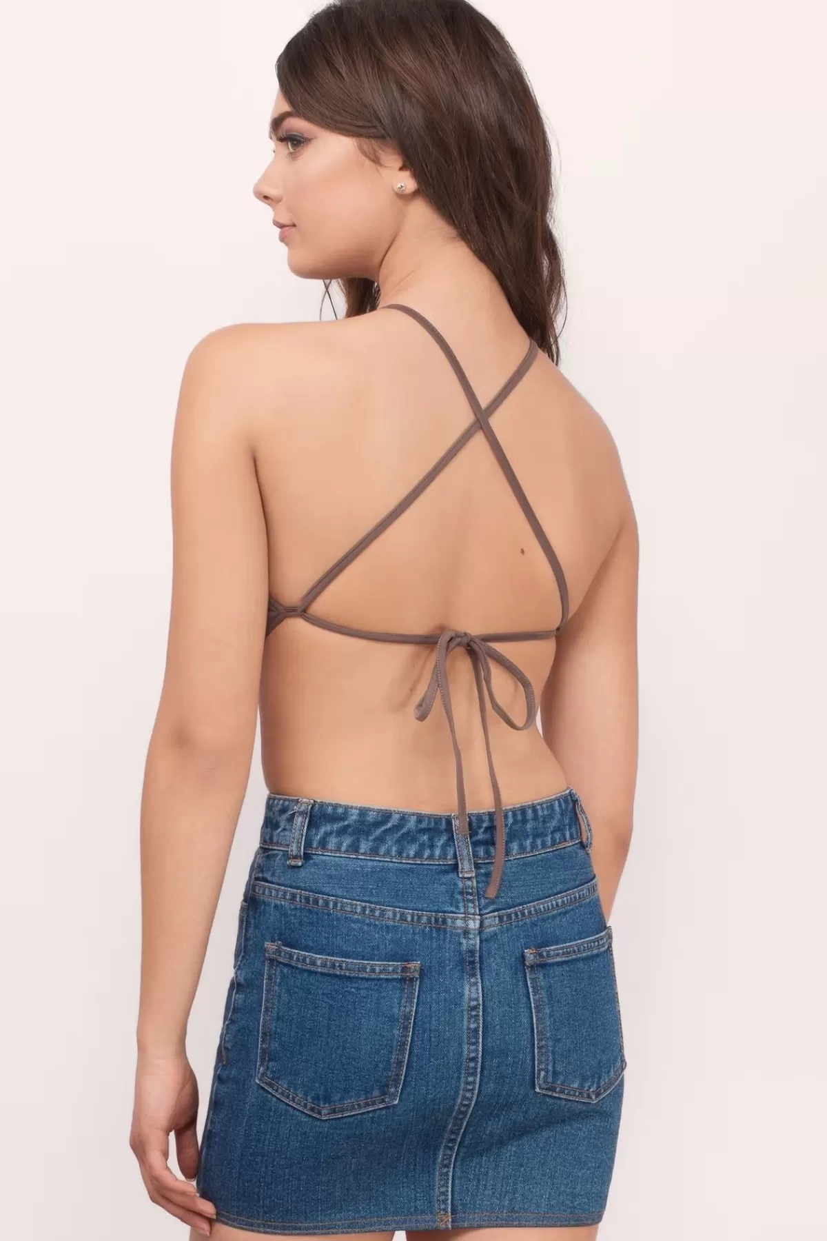 Tobi Frankie Backless Bodysuit - Mocha* Going Out Tops | Backless Tops