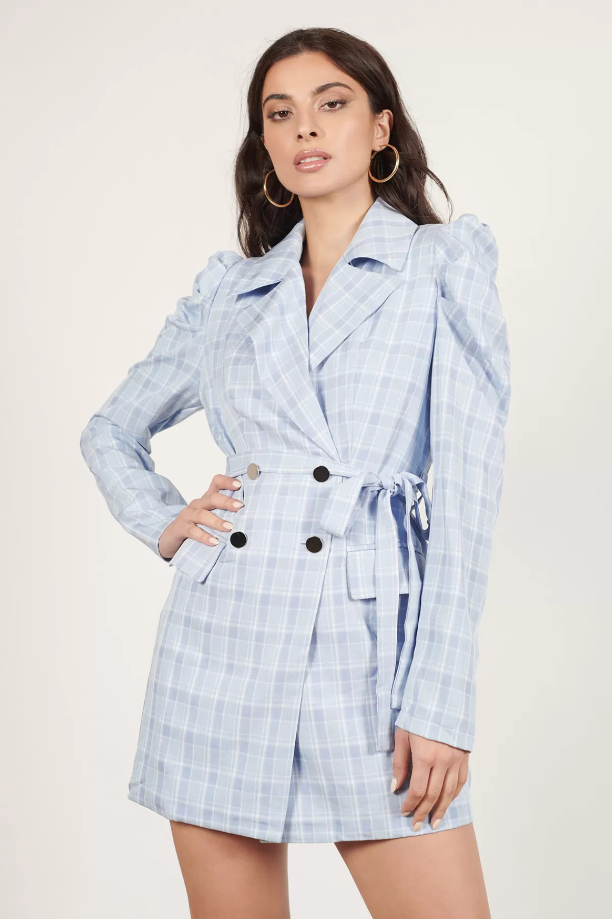 Tobi Future Wave Belted Blazer Mini Dress - * Long Sleeve Dresses | Blue Dresses