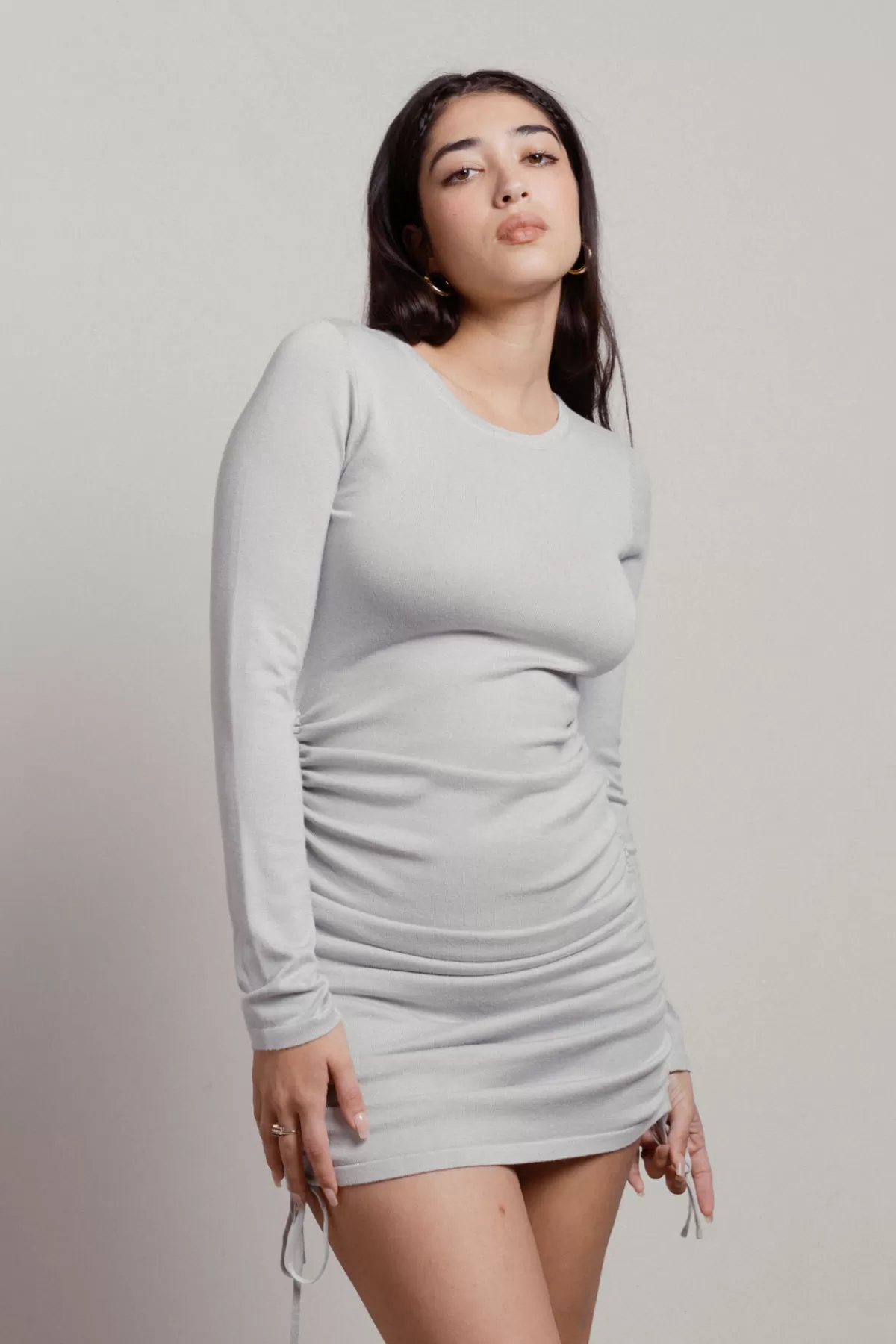 Tobi Girl Bye Ruched Bodycon Mini Dress - * Cocktail Dresses | Long Sleeve Dresses