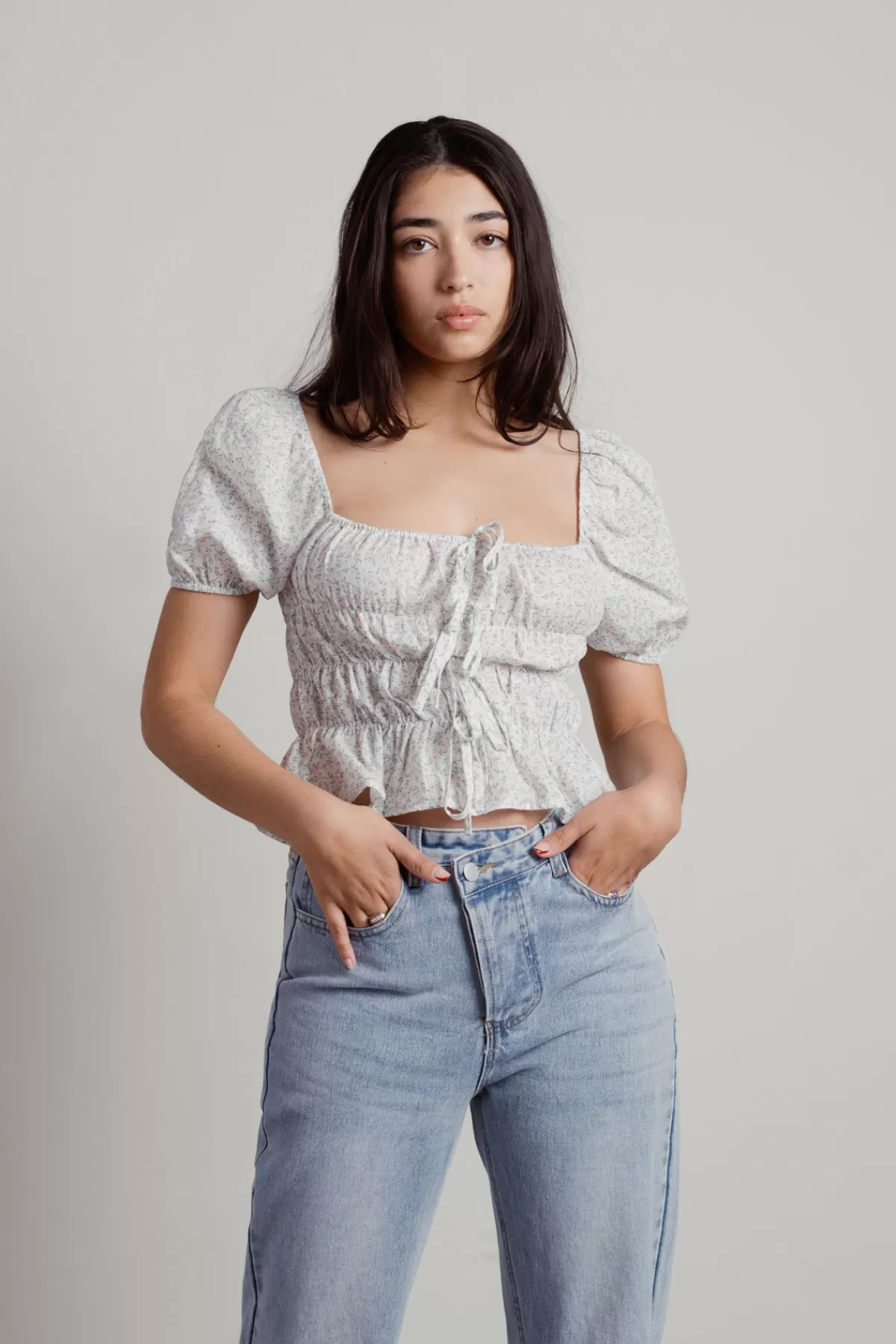 Tobi Gisella Smocked Blouse - * Blouses & Shirts | Puff Sleeve Tops