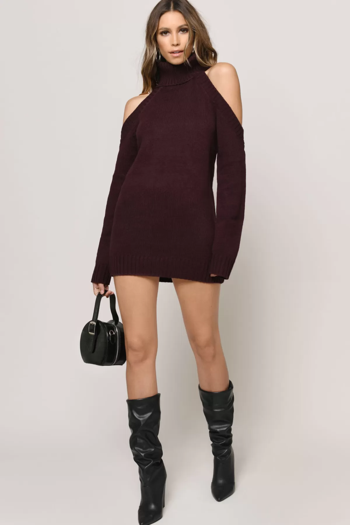 Tobi Give Love Cold Shoulder Sweater Mini Dress - * Vacation Shop | New Year'S Eve Dresses