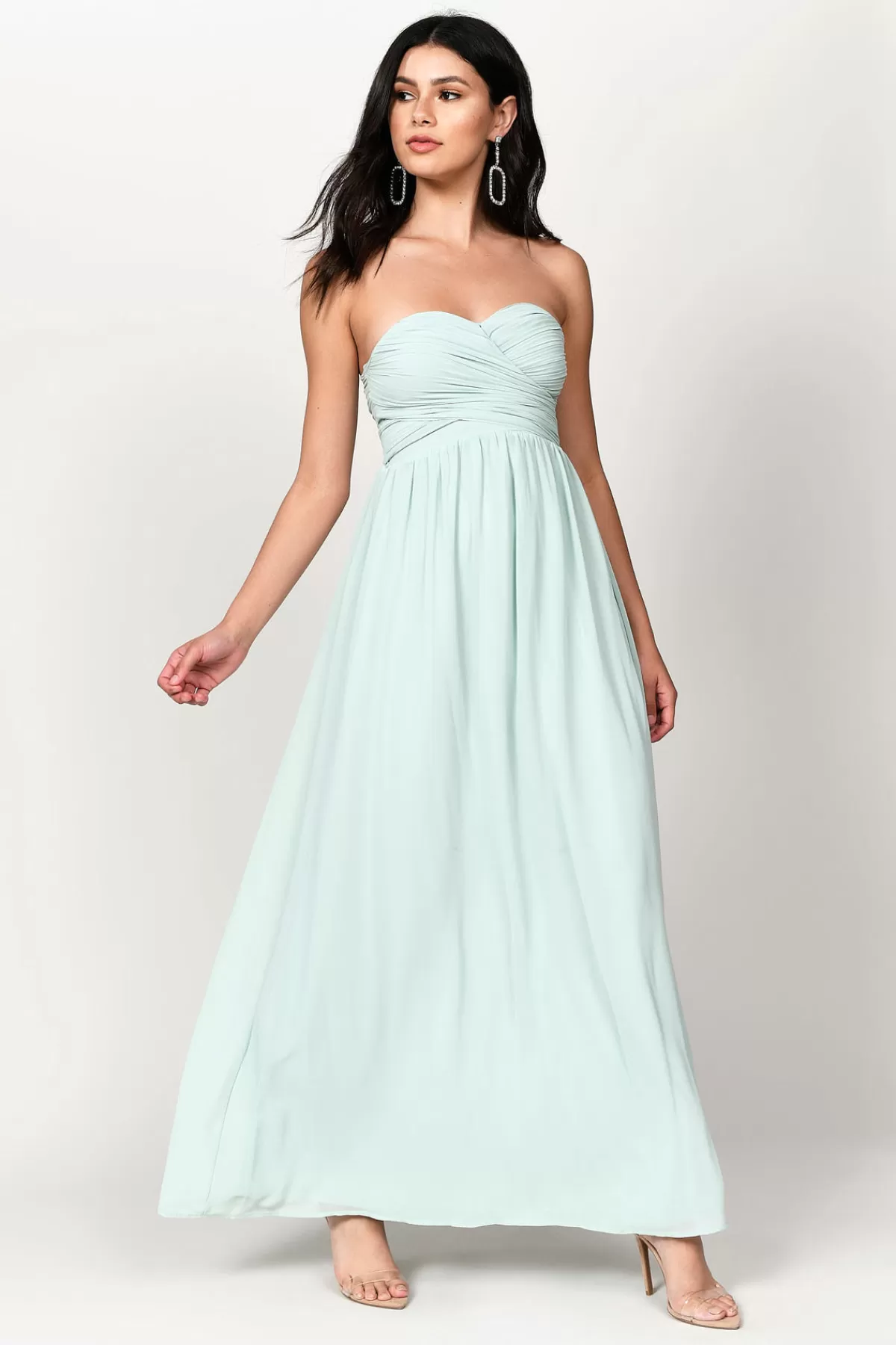 Tobi Go Glam Sweetheart Surplice Maxi Dress - Emerald* Mother Of The Bride Groom Dresses | Chiffon Bridesmaid Dresses