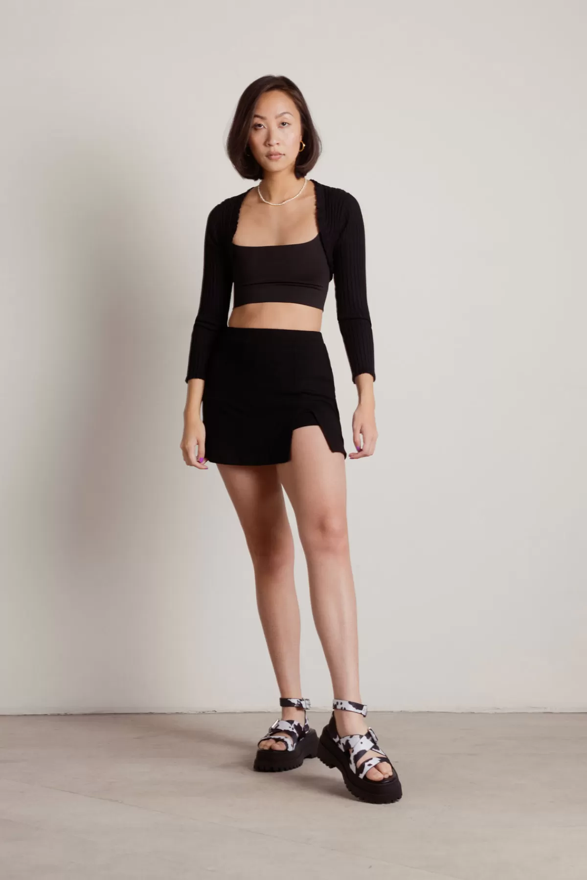 Tobi Good Days Ribbed Cardigan - Black* Holiday Gift Guide | Crop Tops