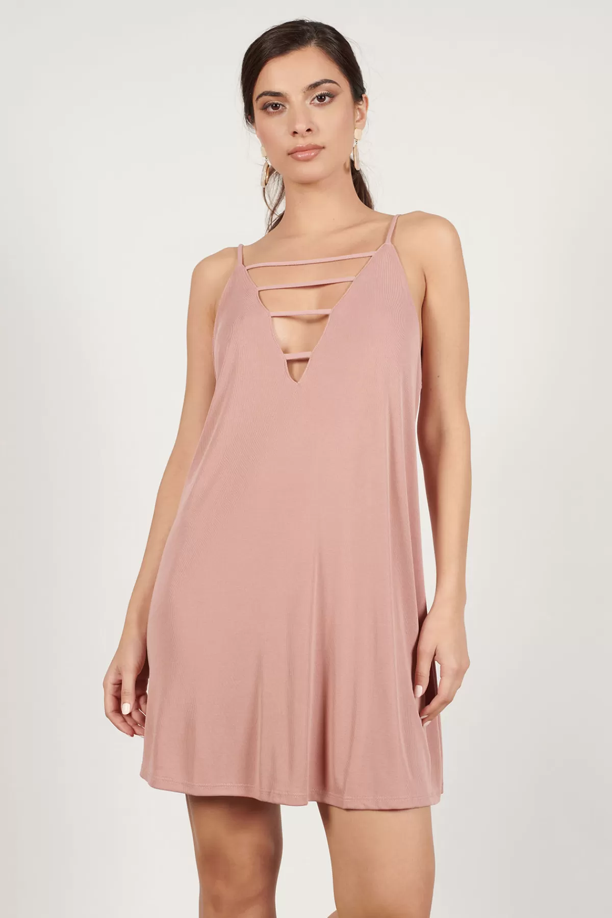 Tobi Halsey Strappy Deep V Mini Dress - * Wedding Guest Dresses Under $50 | Wedding Guest Dresses