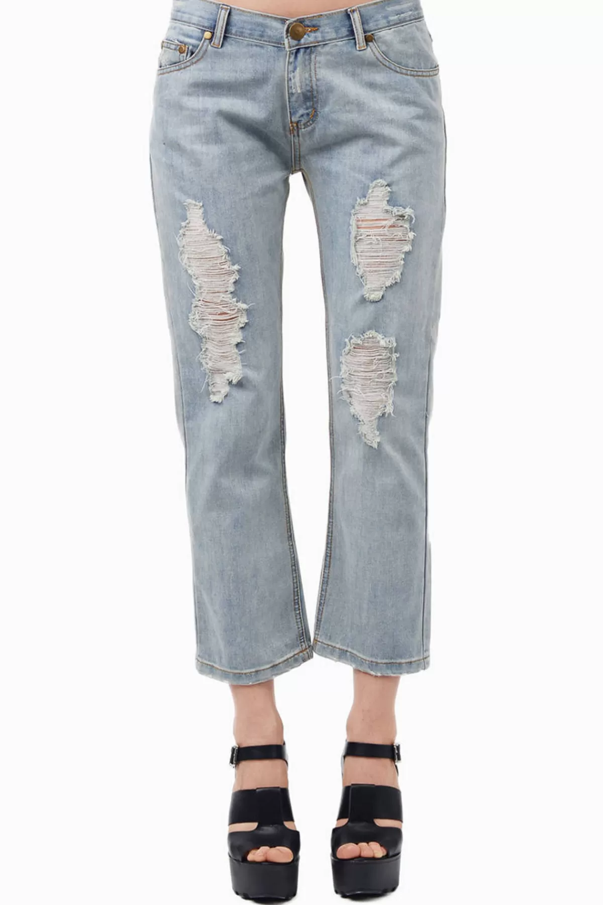 Tobi Hampton Distressed Jeans - * Pants | Denim