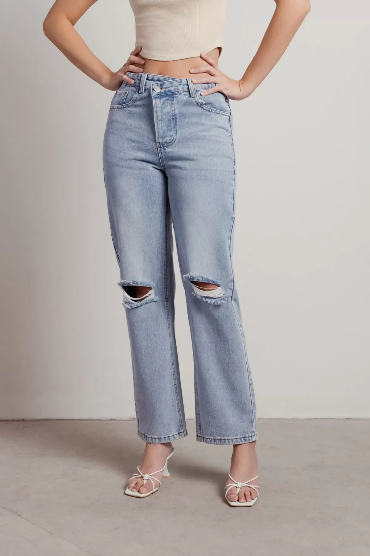 Tobi Holmby Hills Distressed Jeans - Distressed Light Wash* Pants | Denim