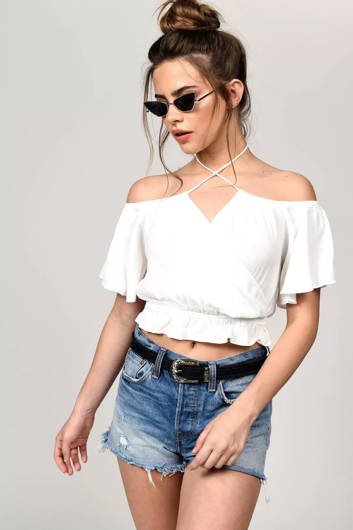 Tobi In Your Head Cross Halter Blouse - * Blouses & Shirts