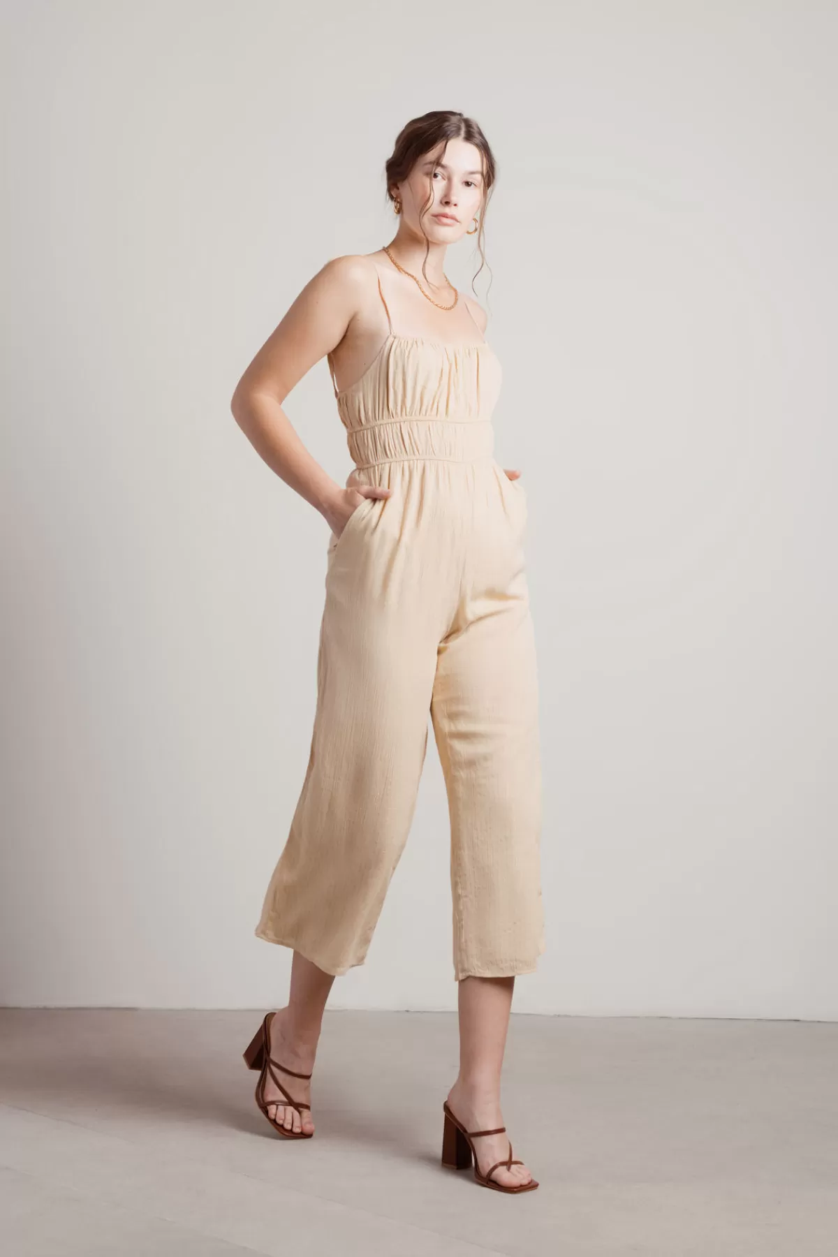 Tobi Isonoe Ruched Jumpsuit - * Beach Vacation Outfits