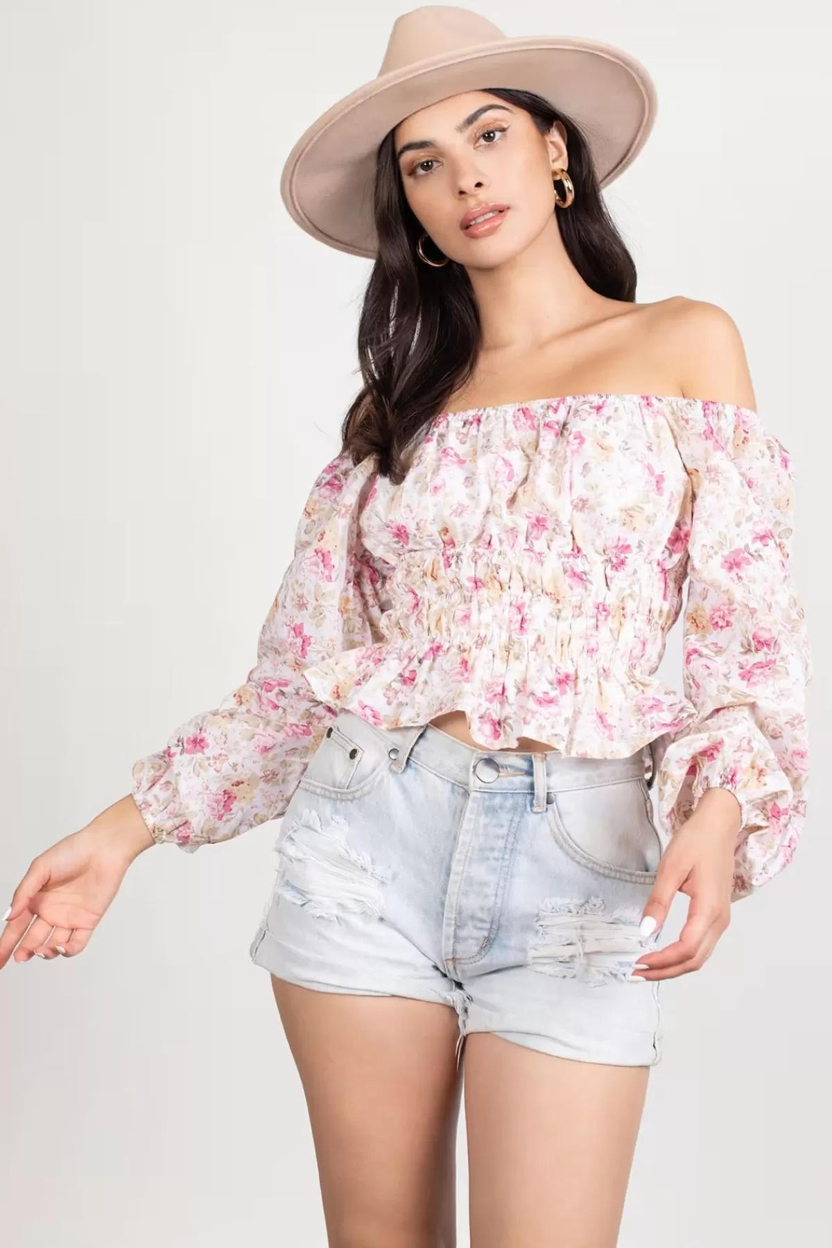 Tobi Ivie Floral Blouse - * Blouses & Shirts | Puff Sleeve Tops