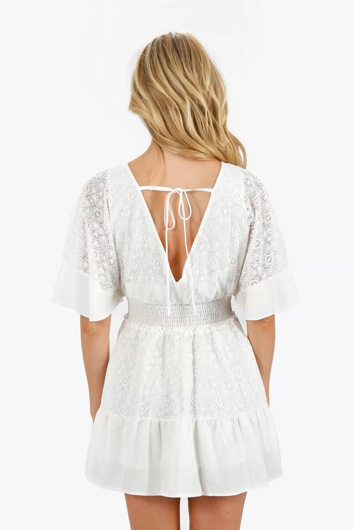 Tobi Jayanne Lace Flutter Sleeve Mini Dress - * Rehearsal Dinner Dresses | Bridal Shower Dresses