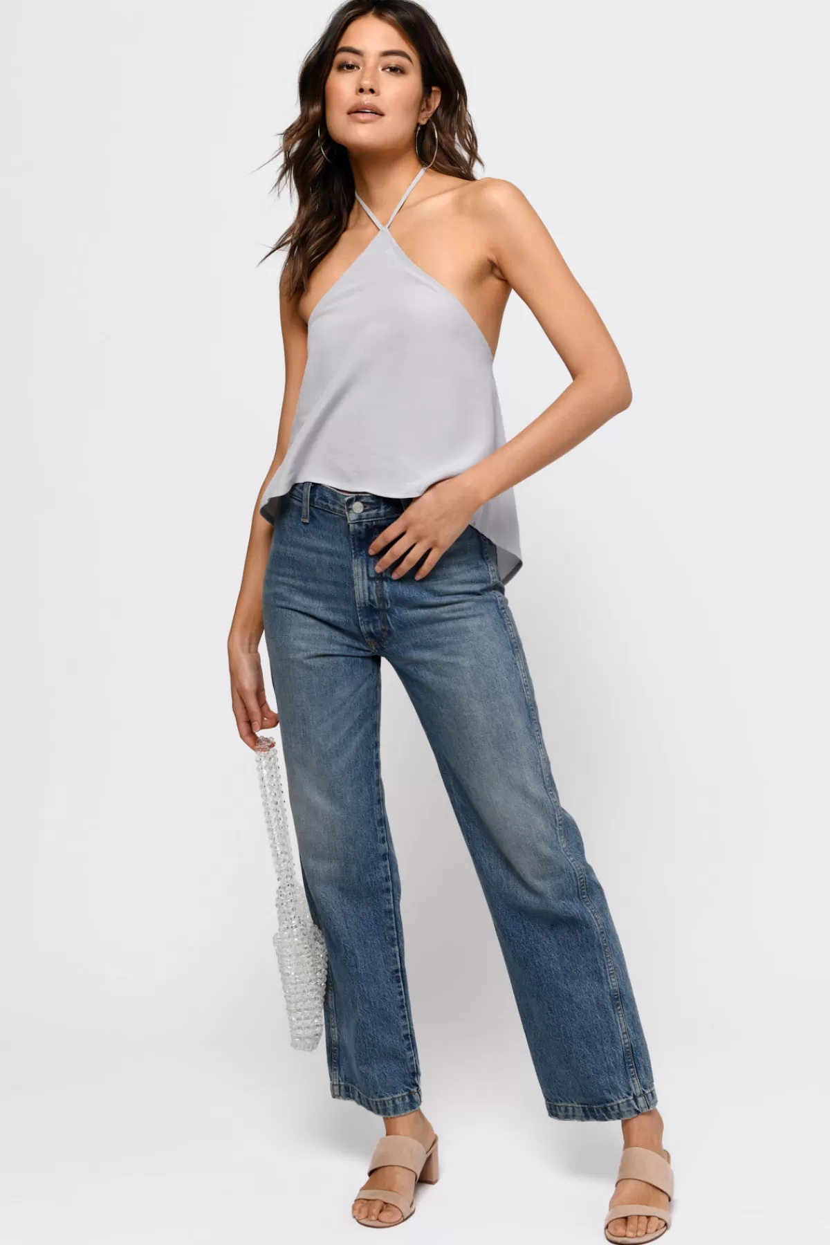 Tobi Jen Open Back Top - Grey* Going Out Tops | Red Tops