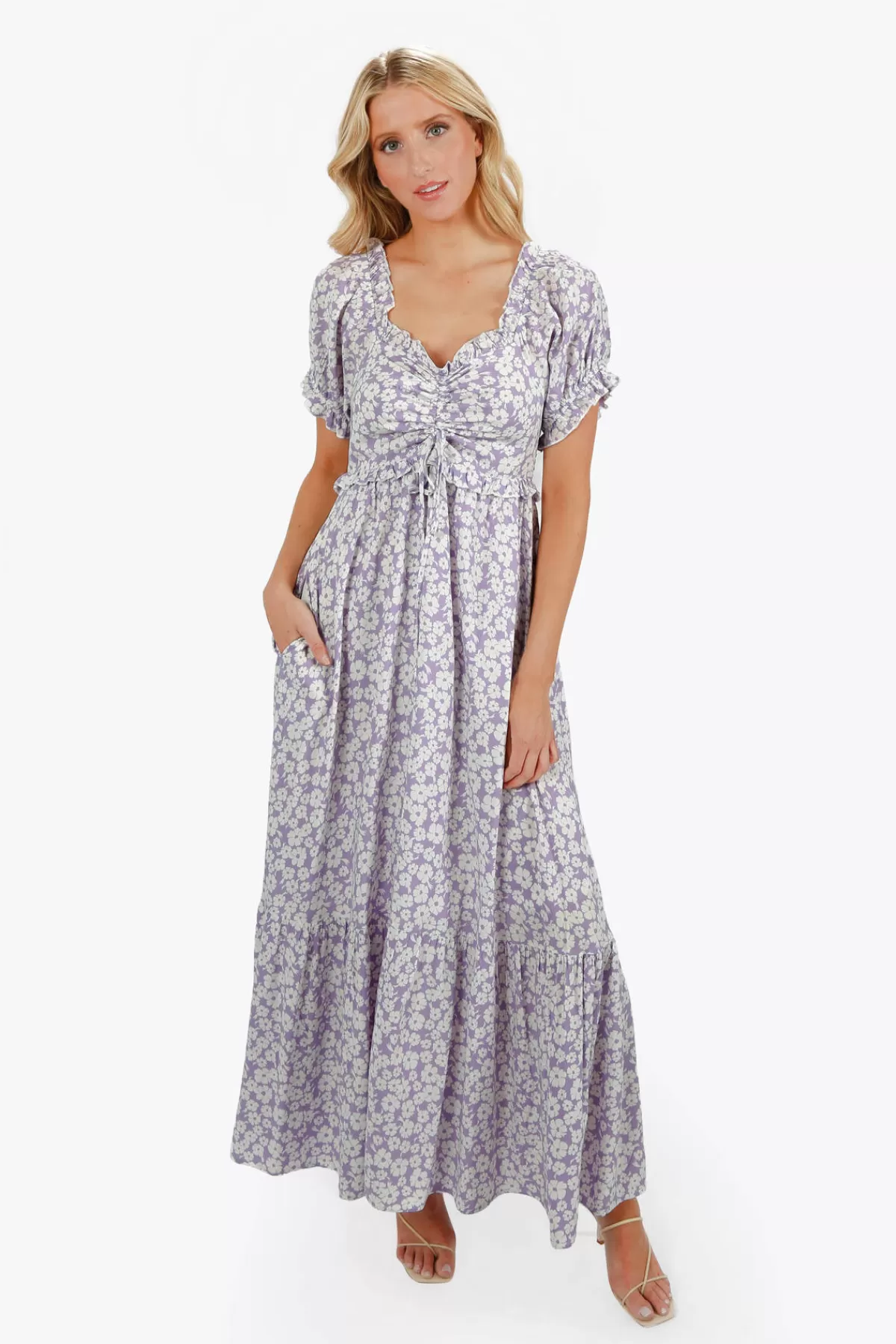 Tobi Jillian Floral Ruffle Maxi Dress - * Beach Dresses | Floral Dresses