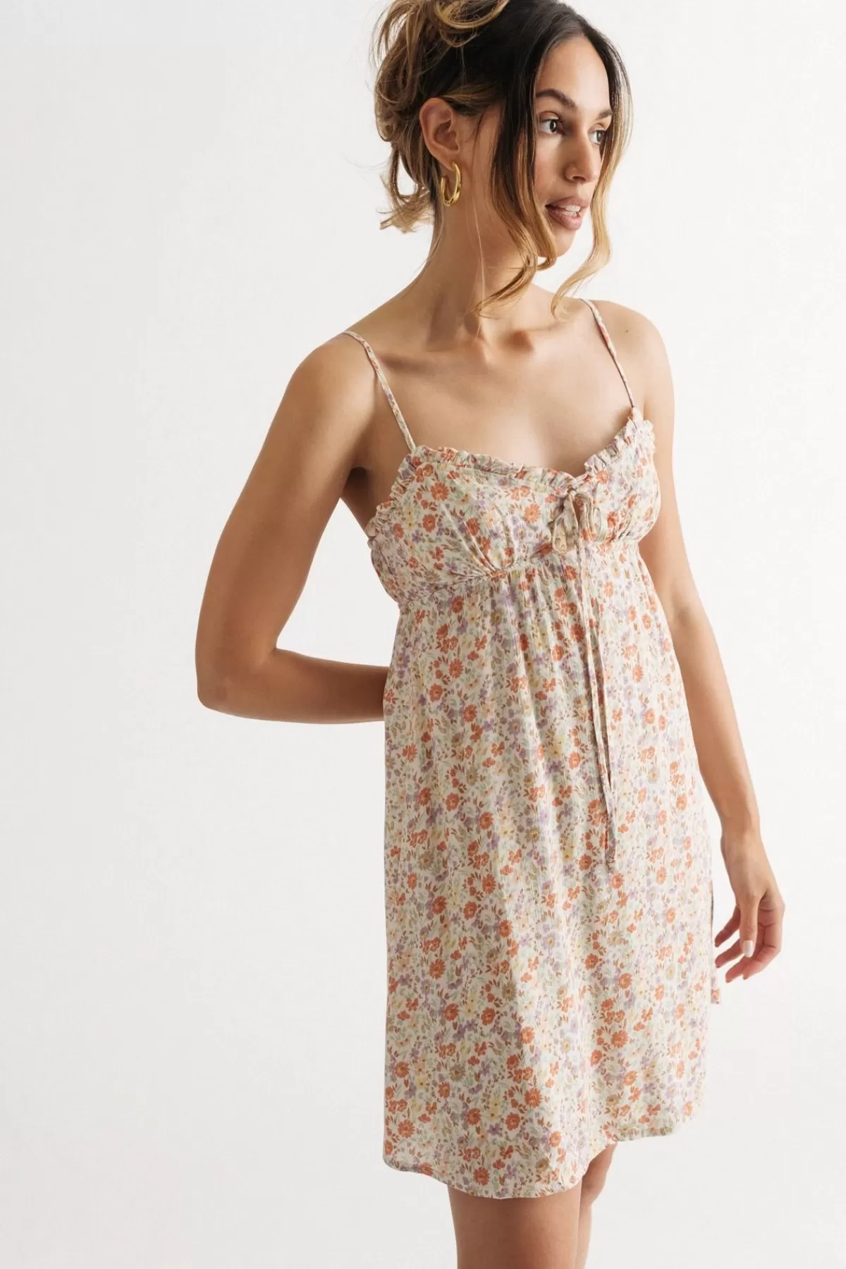 Tobi Jovie Floral Babydoll Mini Dress - * Beach Vacation Outfits | Beach Dresses