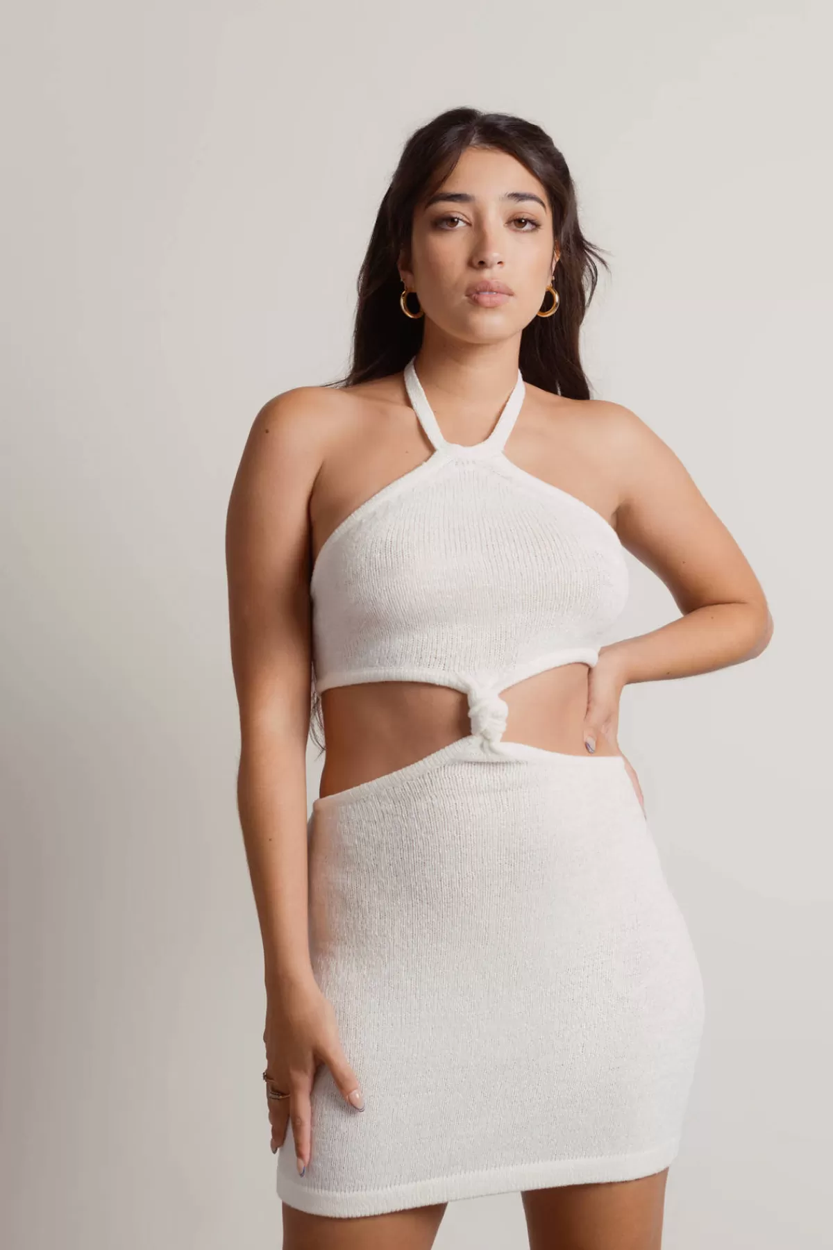 Tobi Just The Thing Cutout Bodycon Mini Dress - White* Honeymoon Outfits | Bridal Shower Dresses