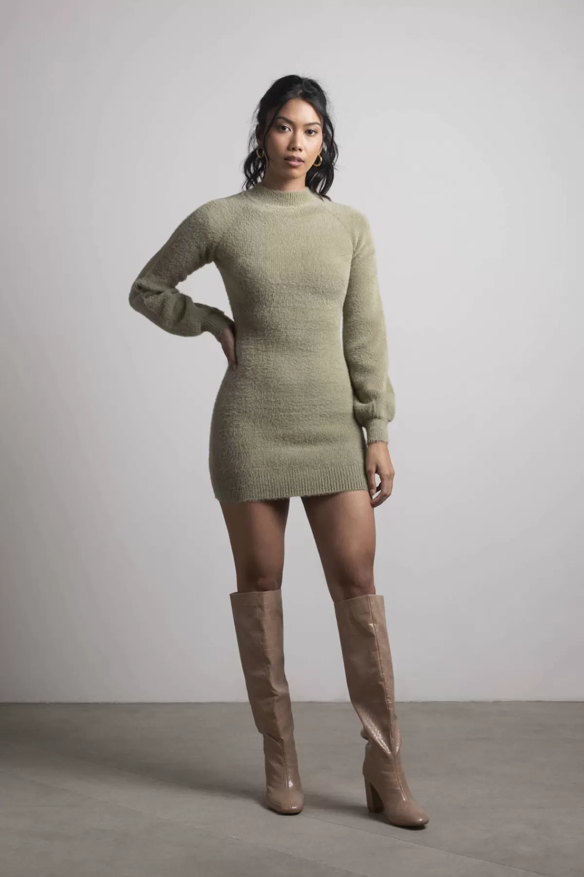 Tobi Kamila Fuzzy Sweater Mini Dress - * Winter Formal Dresses | Airport & Travel Outfits