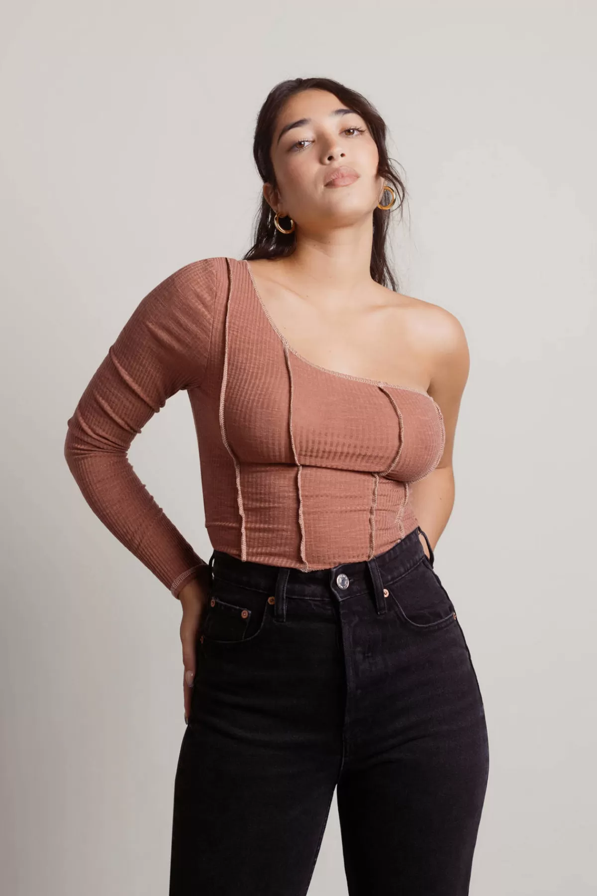 Tobi Kaylin Crop Top - * Red Tops | Long Sleeve Tops