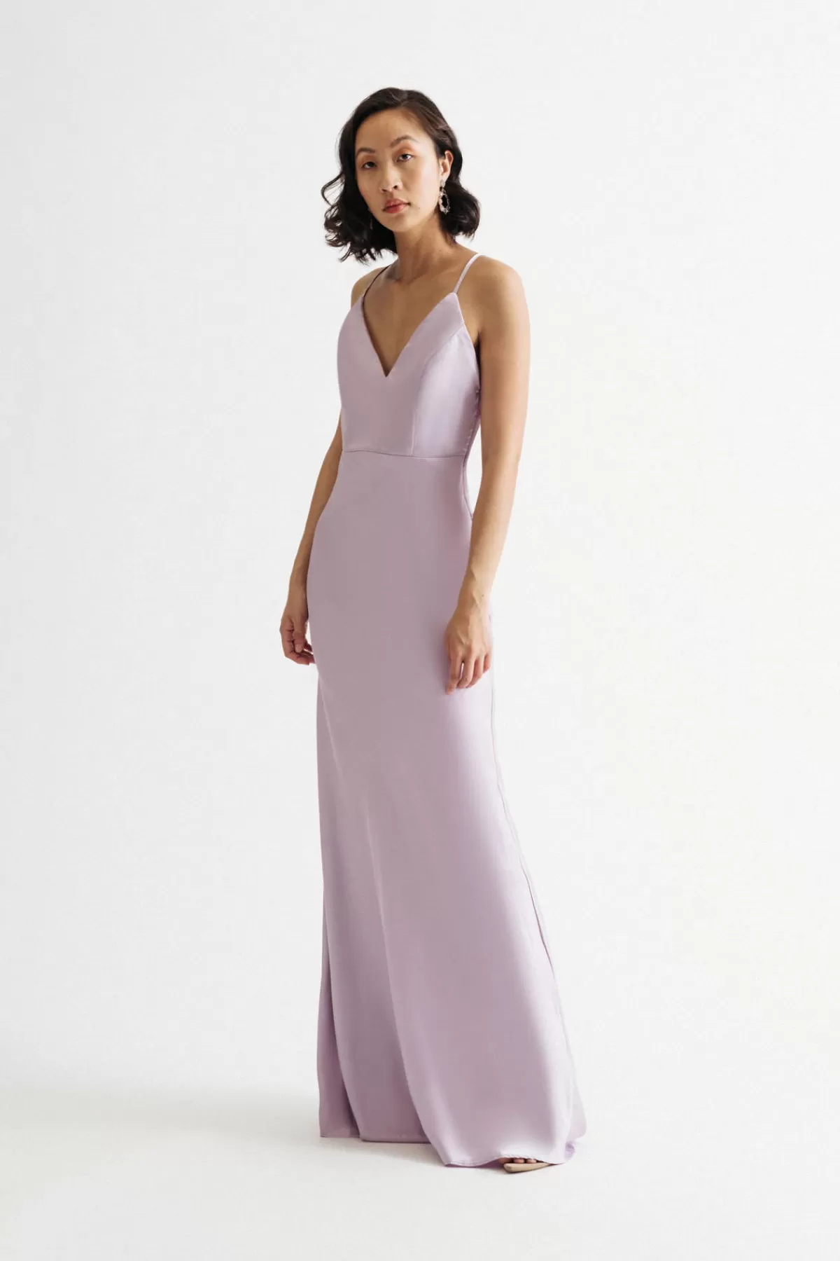 Tobi Kaylin Satin Mermaid Maxi Dress - Lavender* Wedding Guest Dresses | Winter Formal Dresses