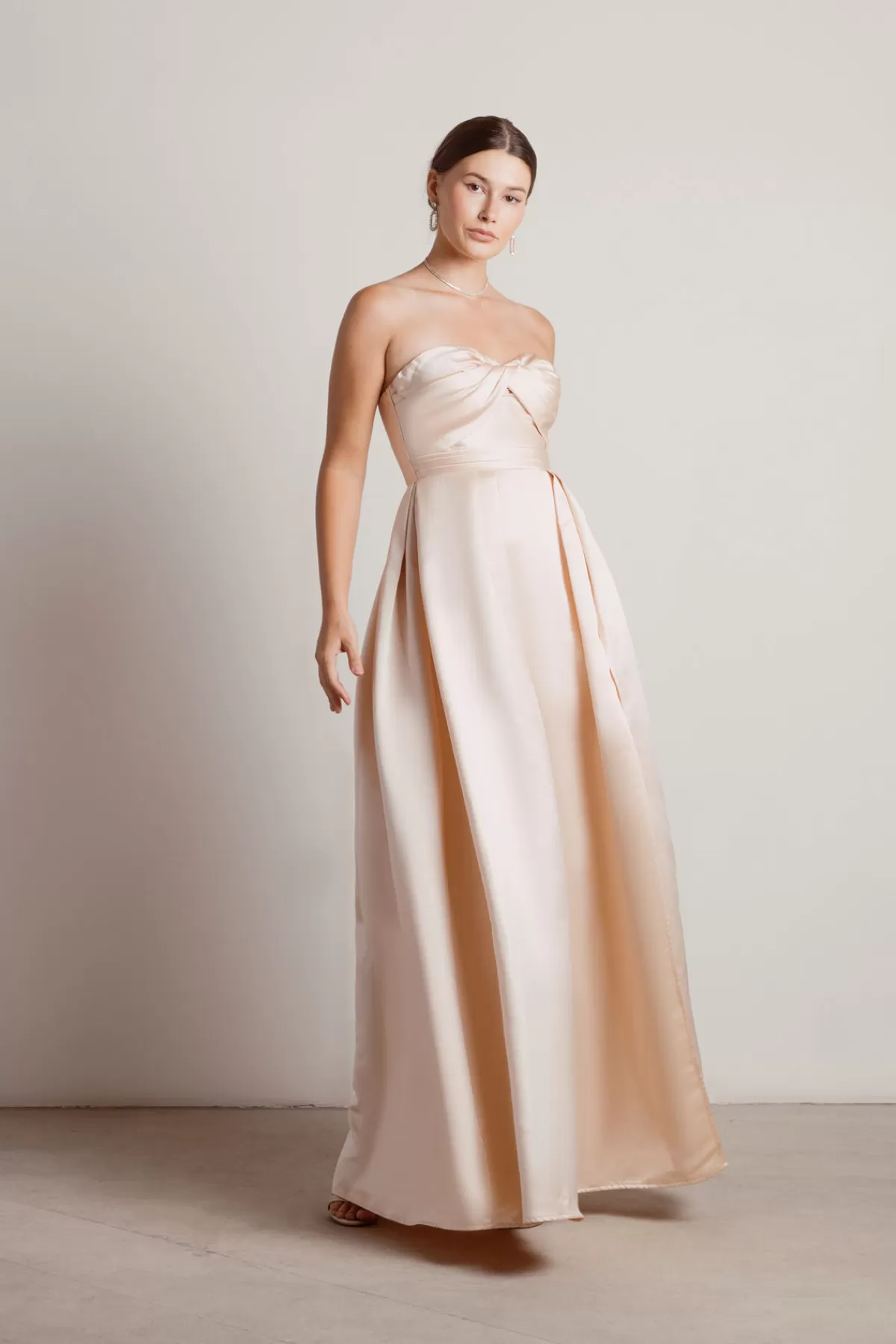 Tobi Keena Taffeta High Slit Maxi Dress - * Satin Bridesmaid Dresses | Bridal Party Outfits