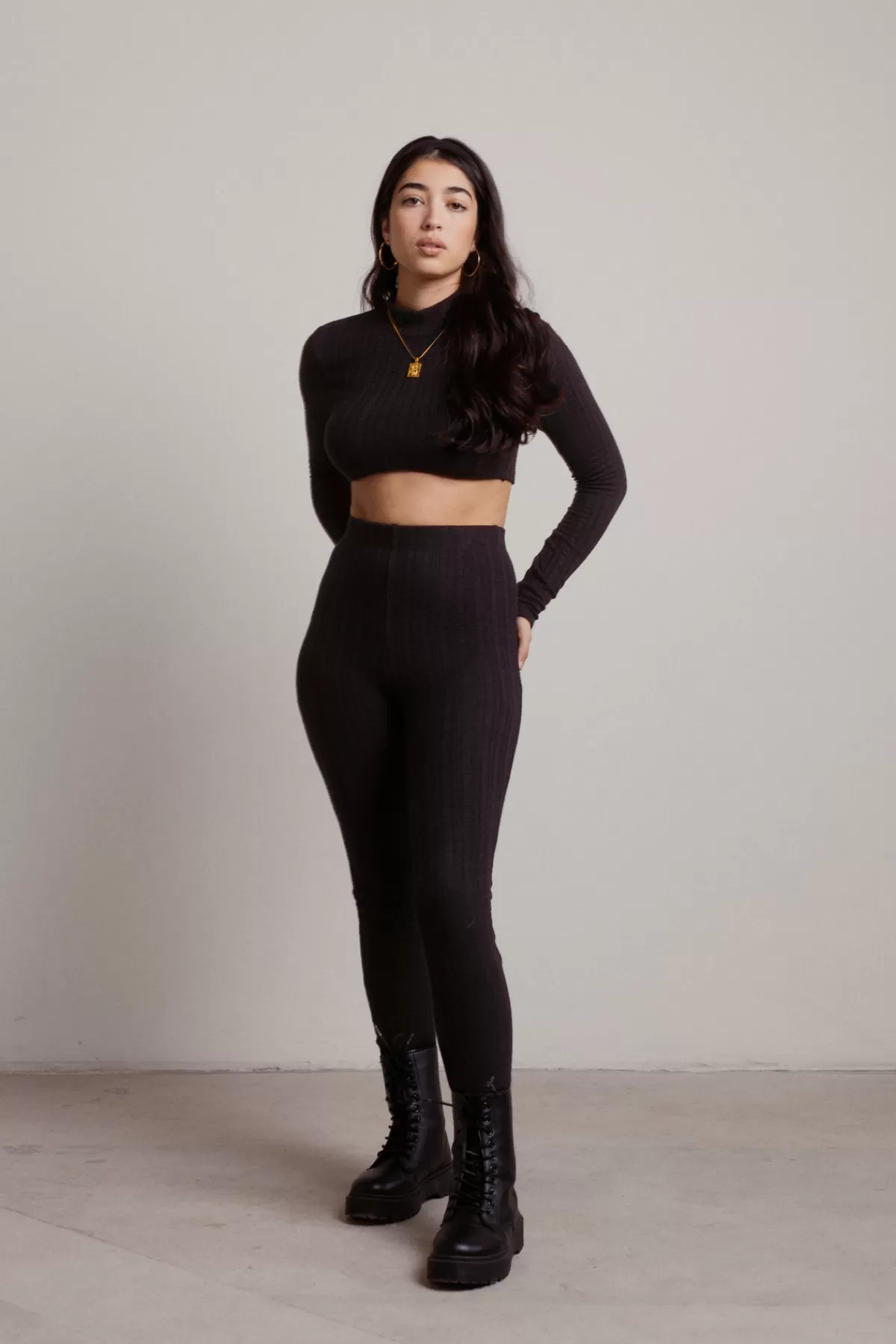 Tobi Kelce Ribbed Crop Top And Lounge Set - * Pants | Long Sleeve Tops