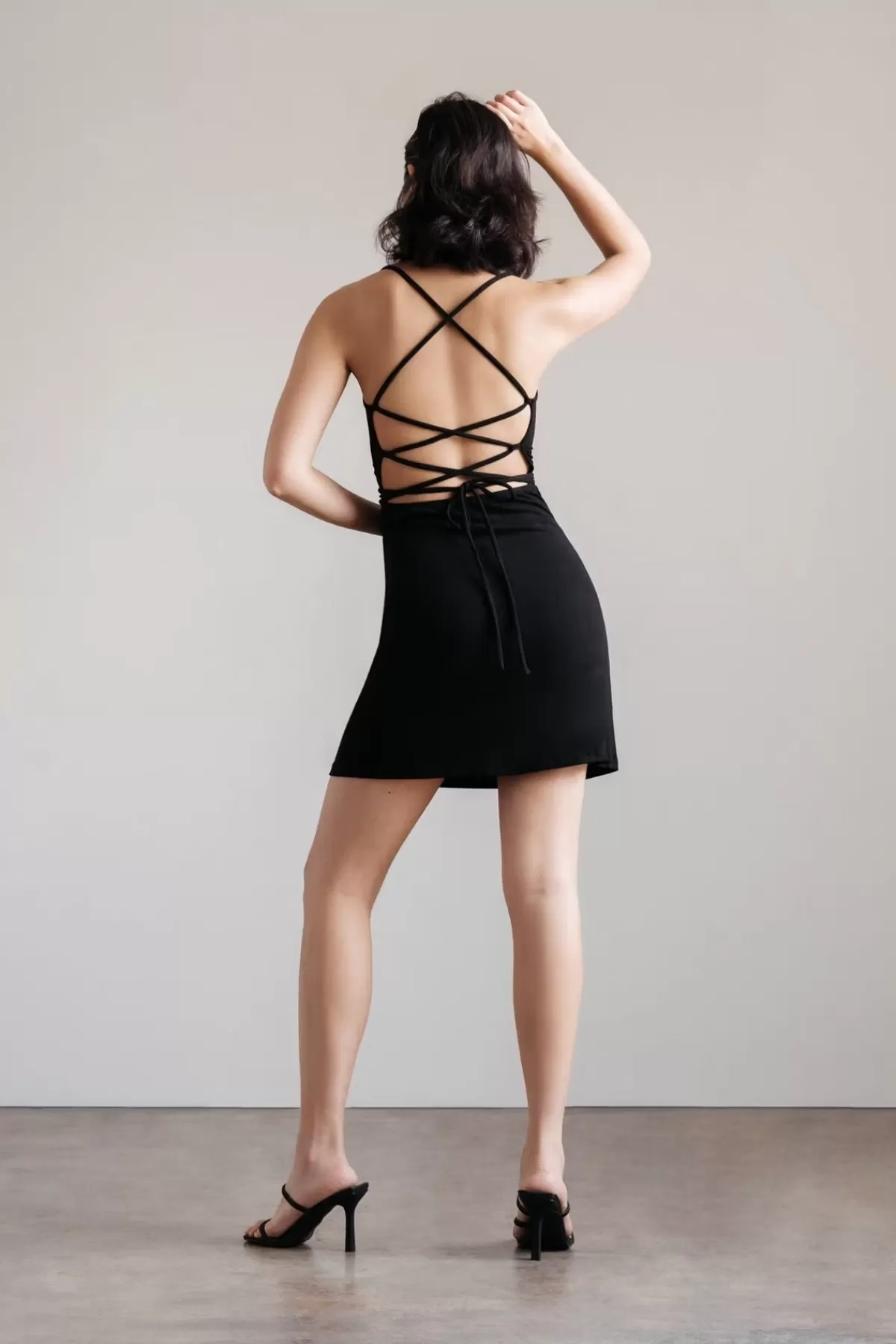 Tobi Kiana Backless Flower Strap Mini Dress - Black* Casual Wedding Guest Dresses | Wedding Guest Dresses Under $50