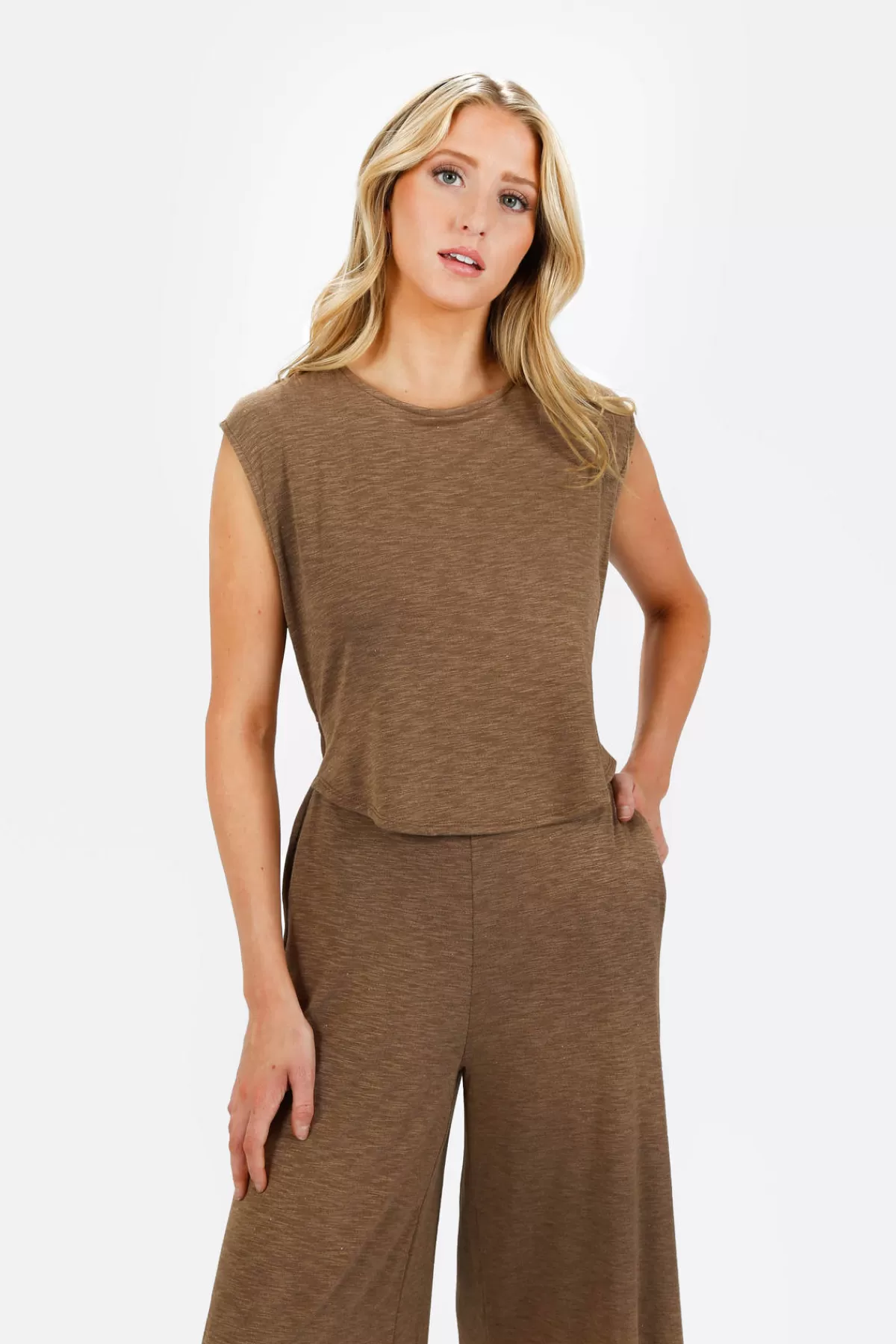 Tobi Kirah Wide Leg Jumpsuit - Khaki Green* Honeymoon Outfits | Vacation Shop