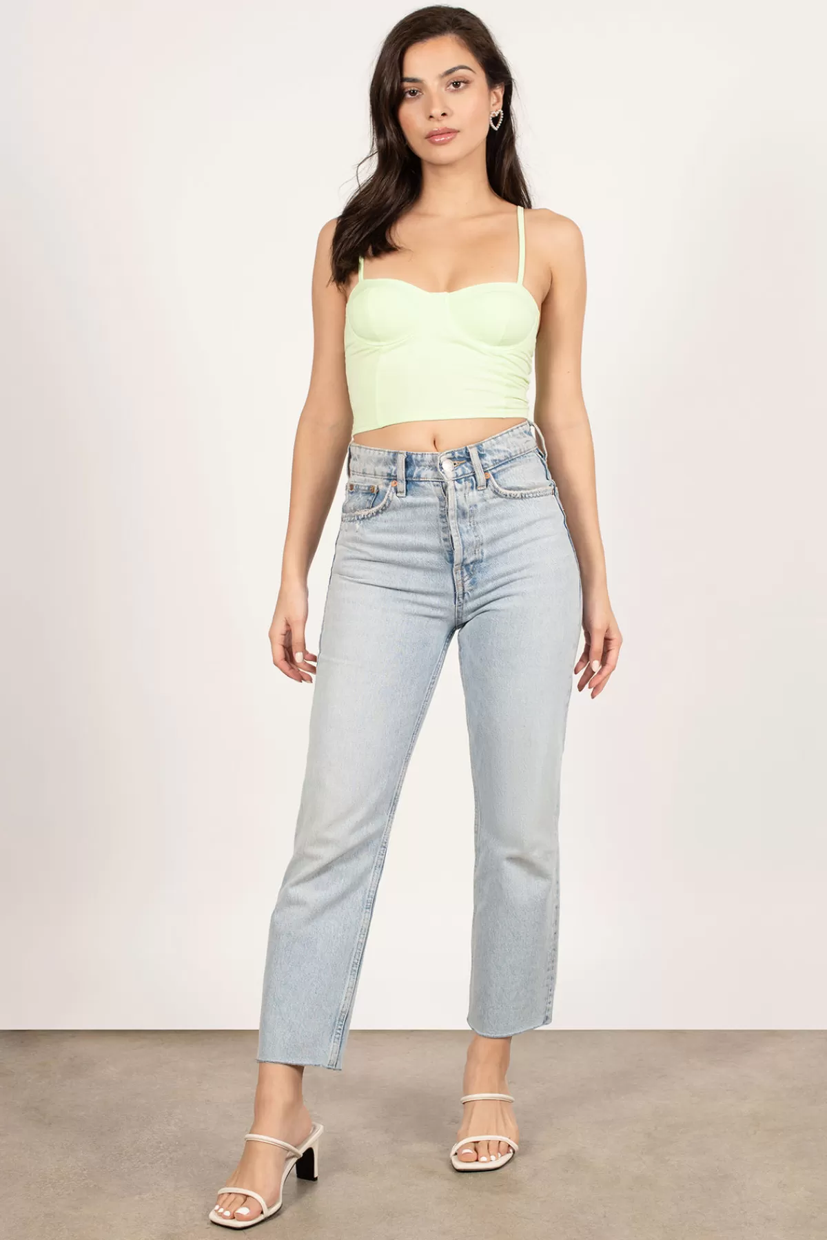 Tobi Kiwi Blast Crop Top - * Going Out Tops | Corsets & Bustiers