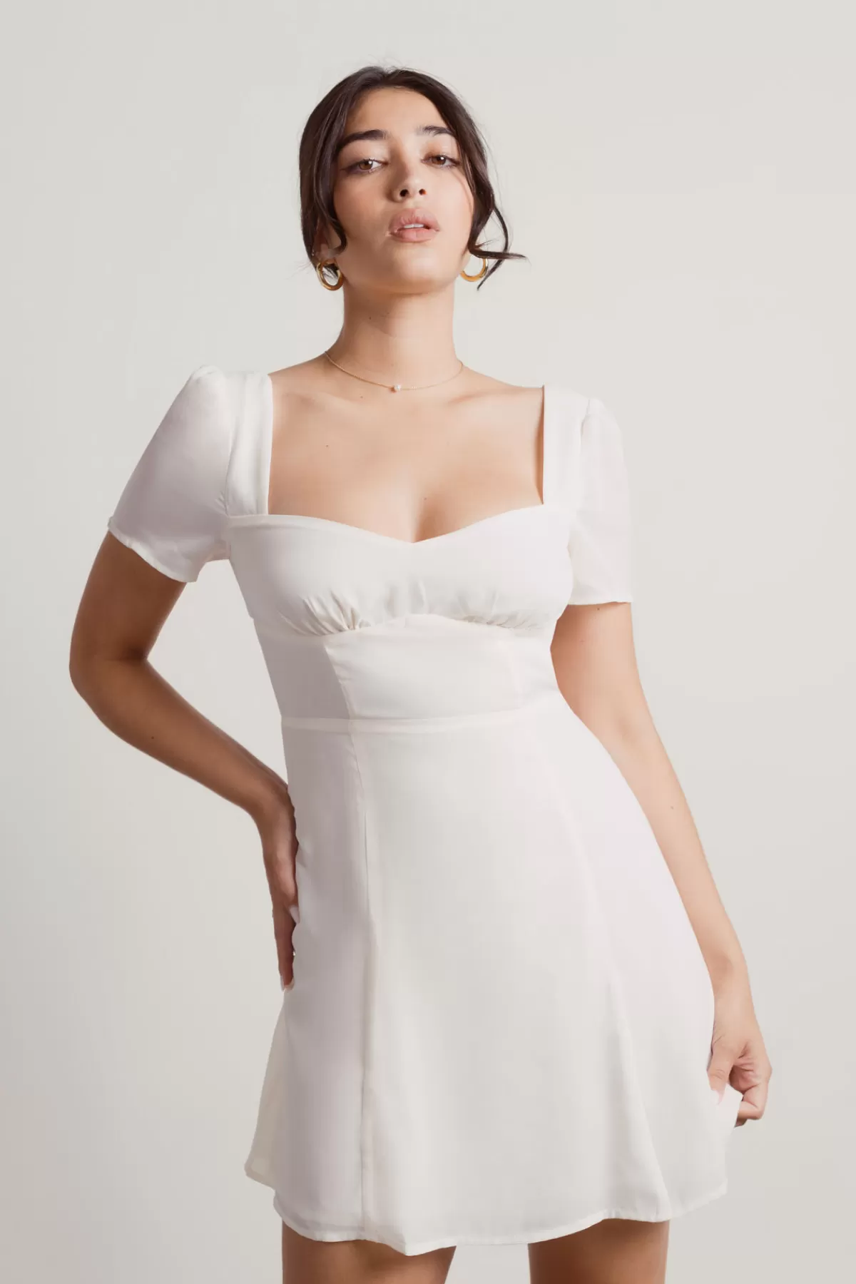 Tobi Kore Chiffon Sweetheart Cutout Skater Dress* Honeymoon Outfits | Bump Friendly Dresses