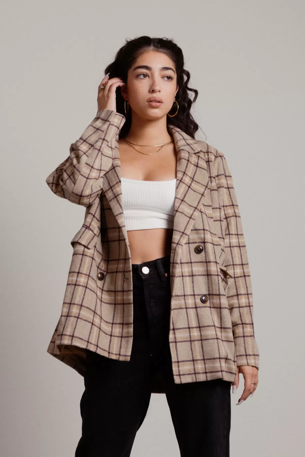 Tobi Korra Plaid Blazer - * Vacation Shop | Coats