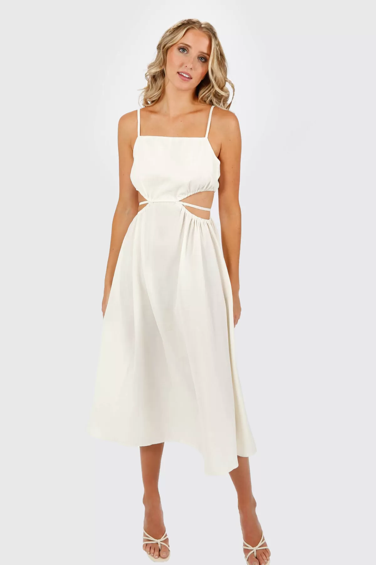 Tobi Kylee Square Neck Cutout Midi Dress - * Rehearsal Dinner Dresses | Reception Dresses