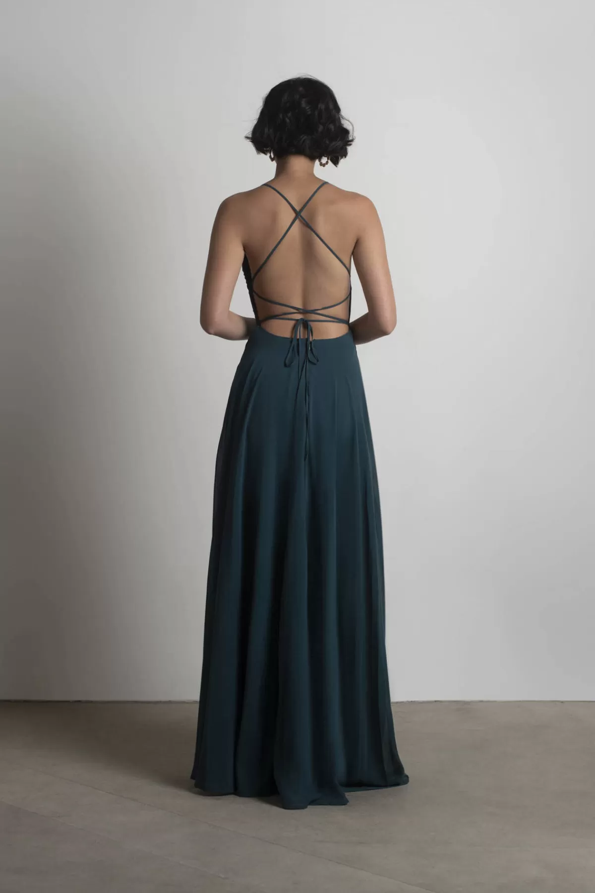 Tobi Last Touch Halter Cross Back Maxi Dress - Navy* Blue Bridesmaid Dresses | Chiffon Bridesmaid Dresses