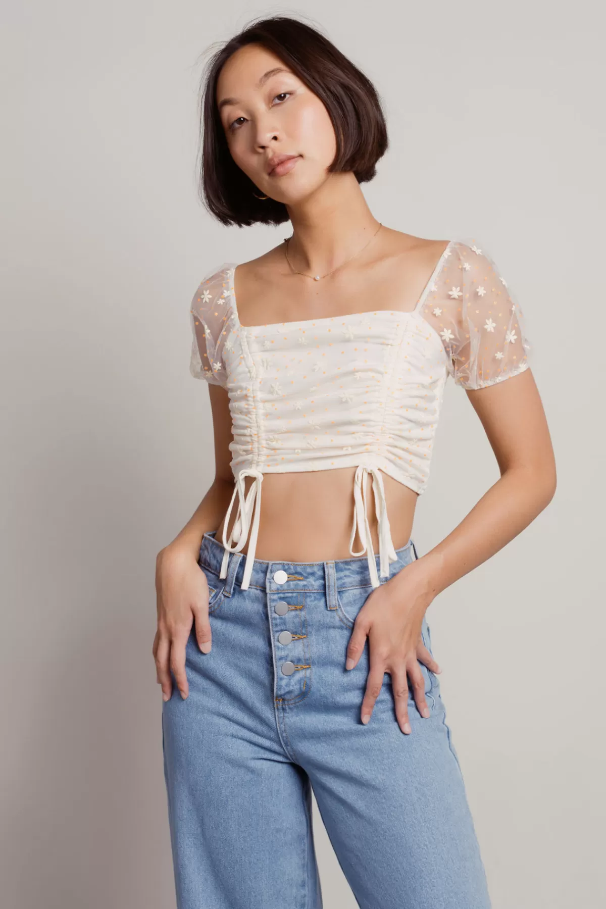 Tobi Lil Crush Crop Top - * 4Th Of July Fashion | Puff Sleeve Tops