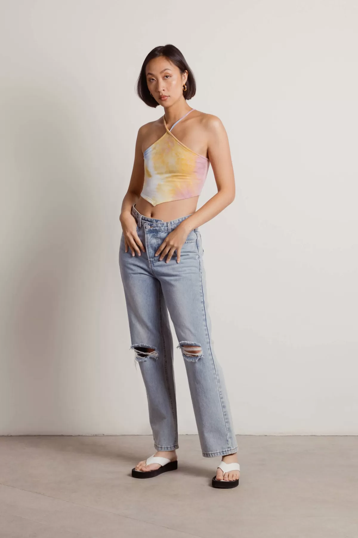 Tobi Look Over Here Crop Top - Rainbow* Beach Vacation Outfits | Crop Tops