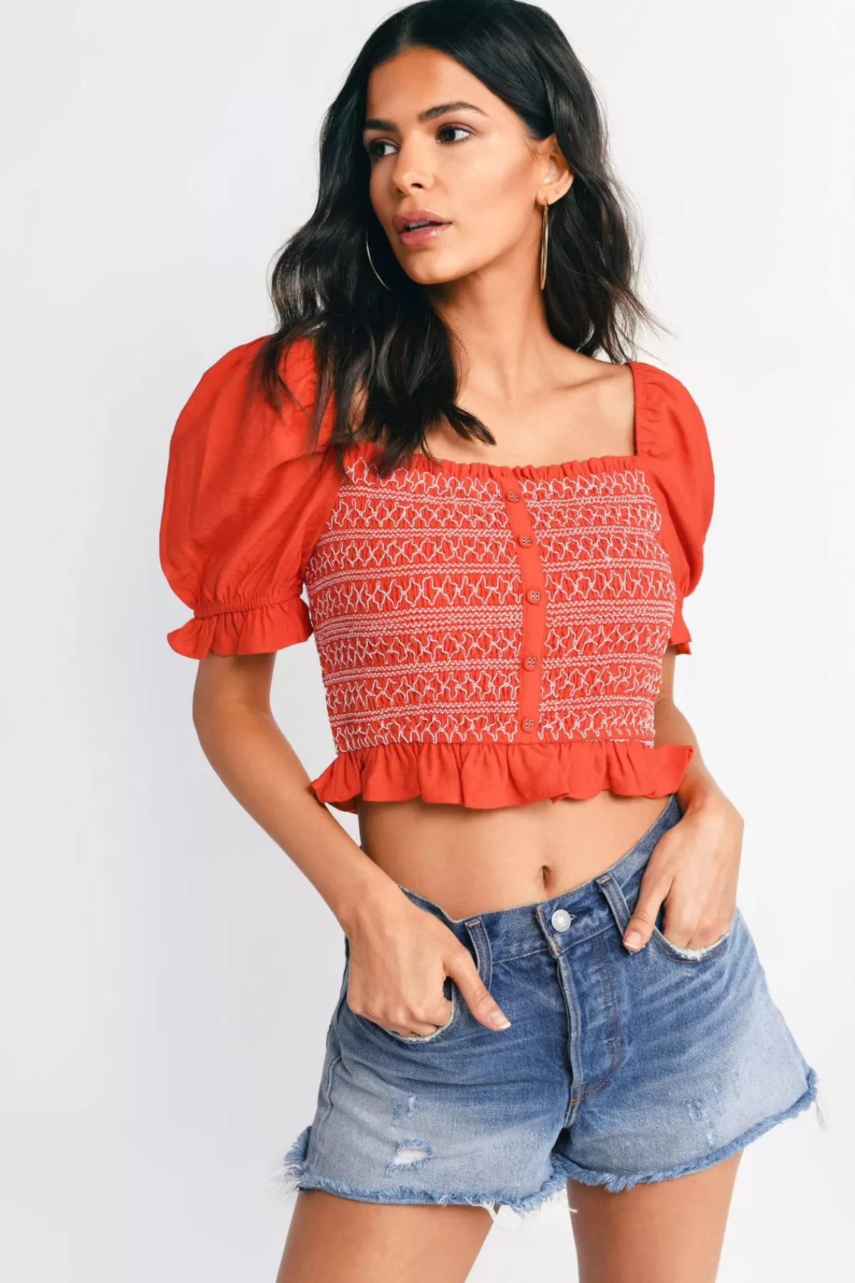 Tobi Lost + Wander Bloody Mary Crop Top - * Red Tops | Crop Tops