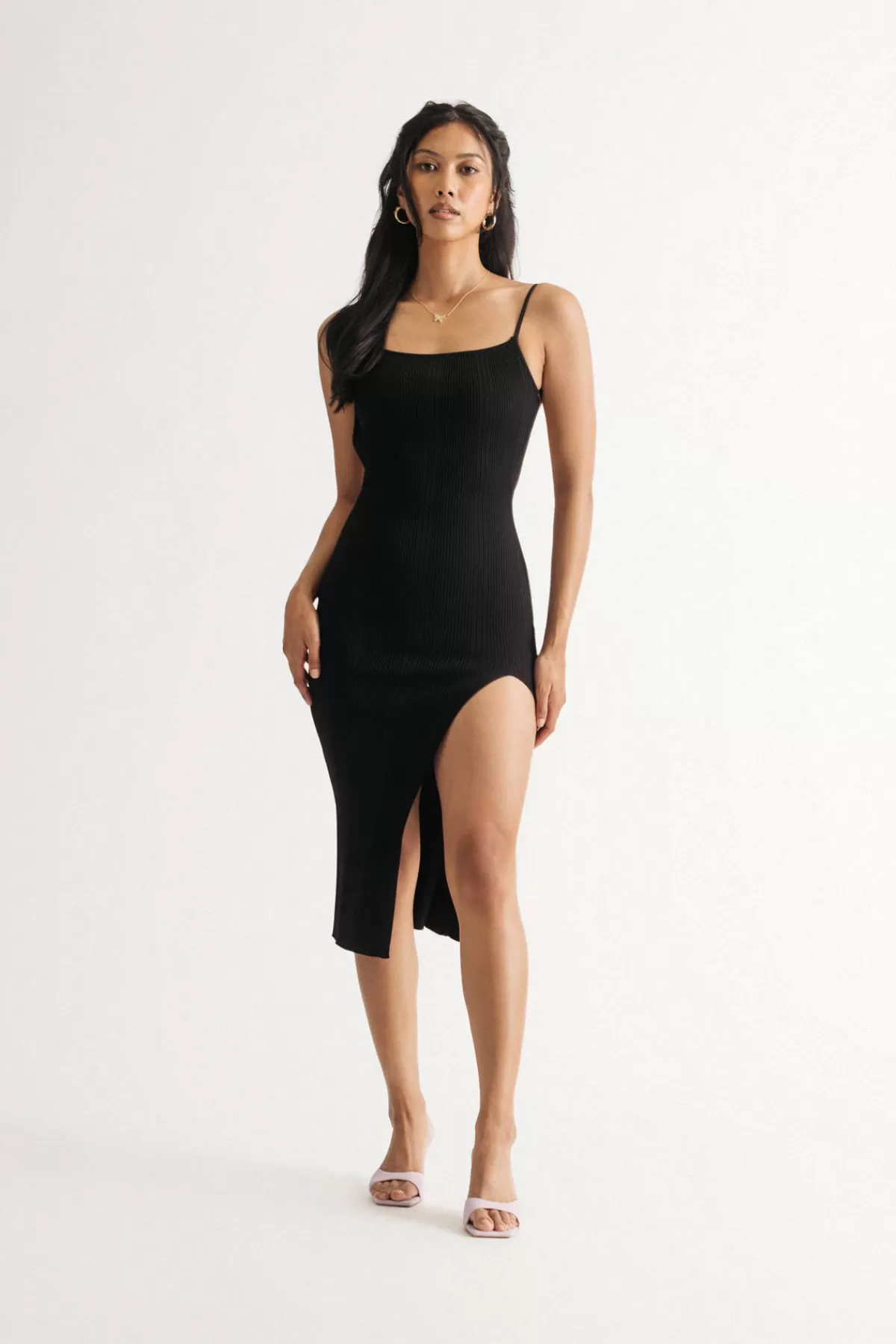 Tobi Lost Memories Ribbed Open Back Bodycon Midi Dress* Honeymoon Outfits | Bridal Party Outfits