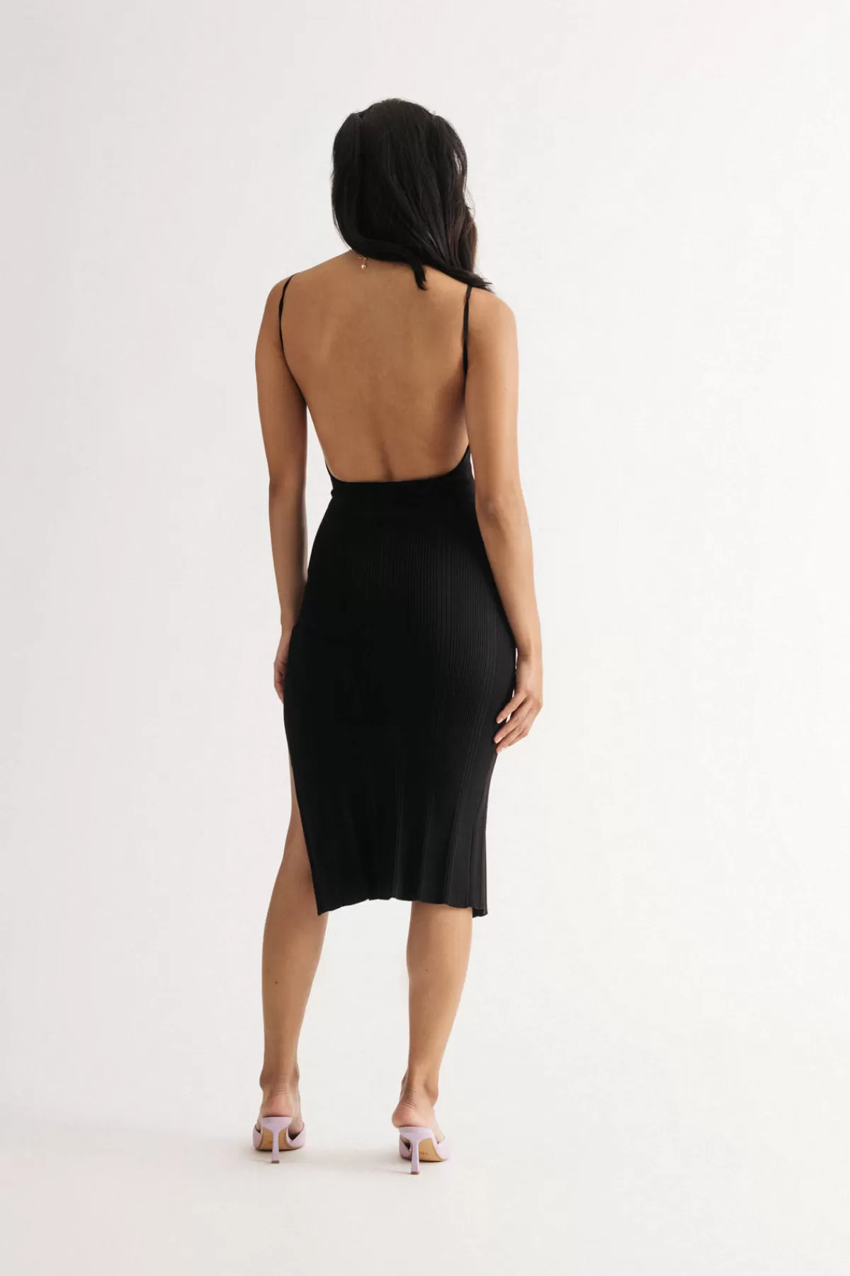 Tobi Lost Memories Ribbed Open Back Bodycon Midi Dress* Honeymoon Outfits | Bridal Party Outfits