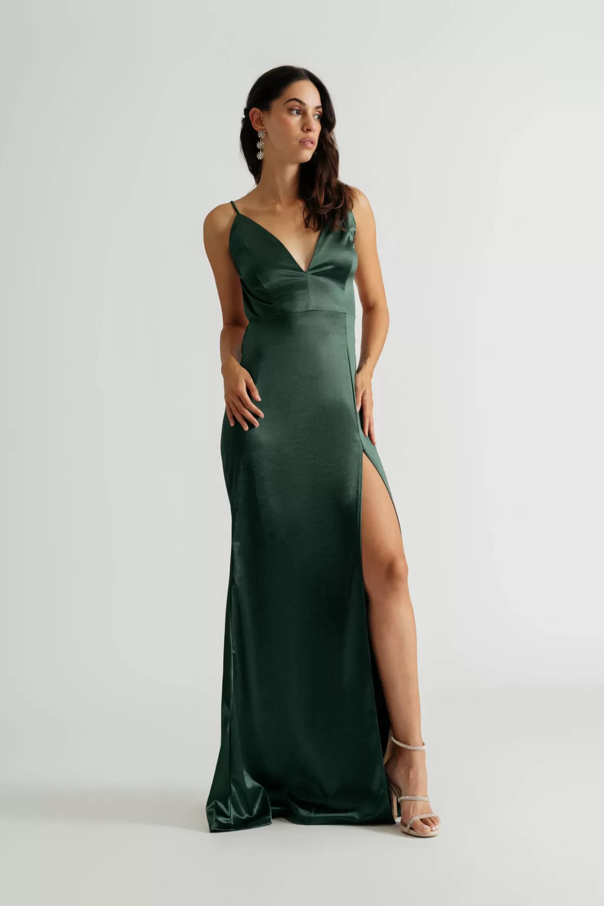 Tobi Lovestruck Satin Slit Twist Maxi Dress* Satin Bridesmaid Dresses | Mother Of The Bride Groom Dresses