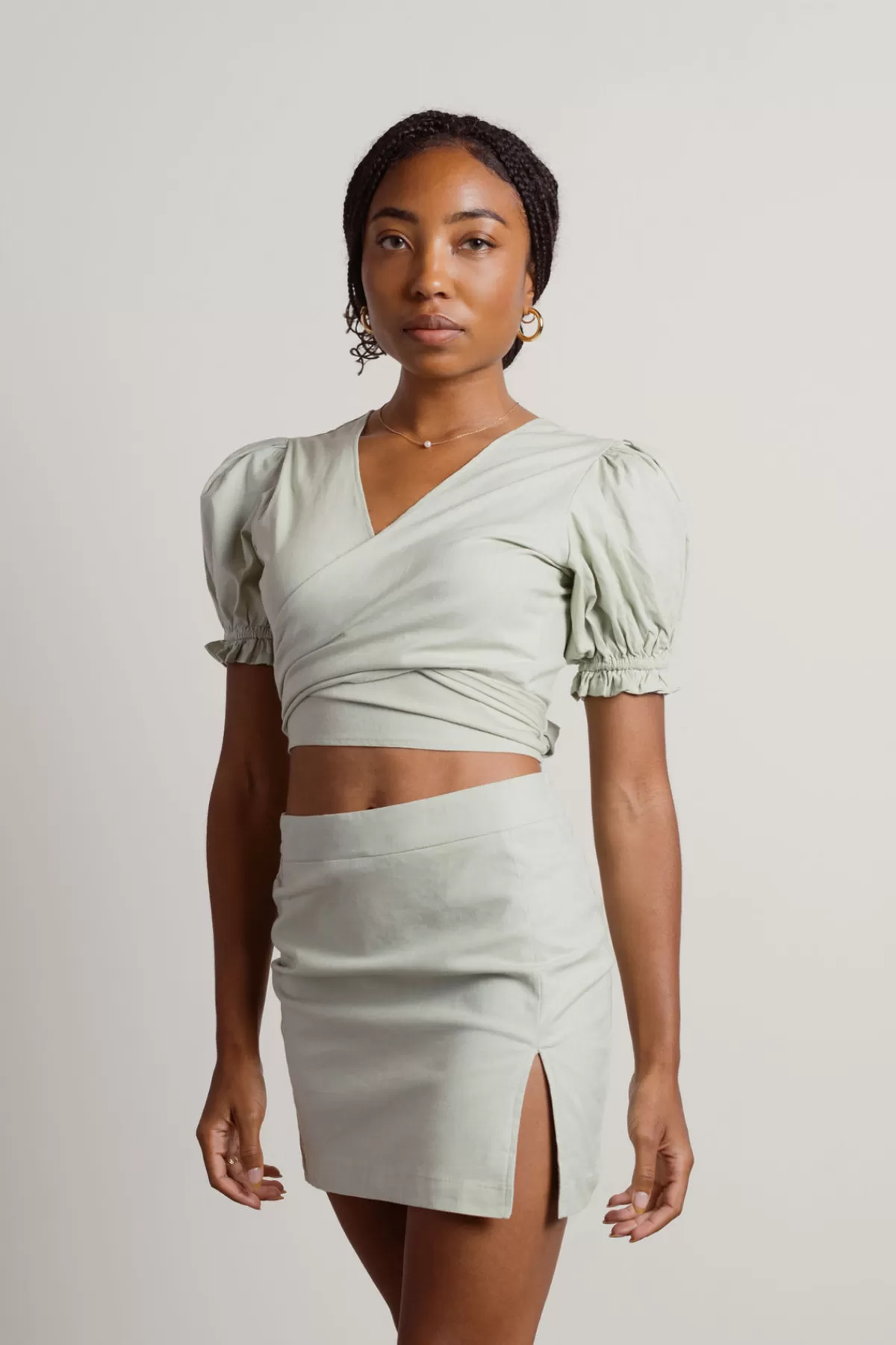 Tobi Lucia Linen Crop Top And Mini Skirt Set - * Bridal Party Outfits | Party Shop