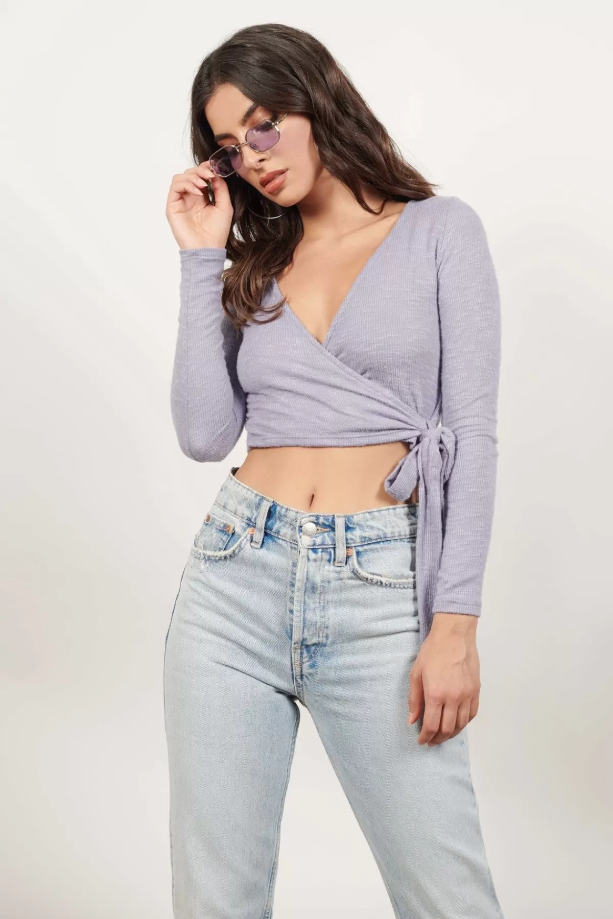 Tobi Made For Us Hacci Crop Top - * Long Sleeve Tops