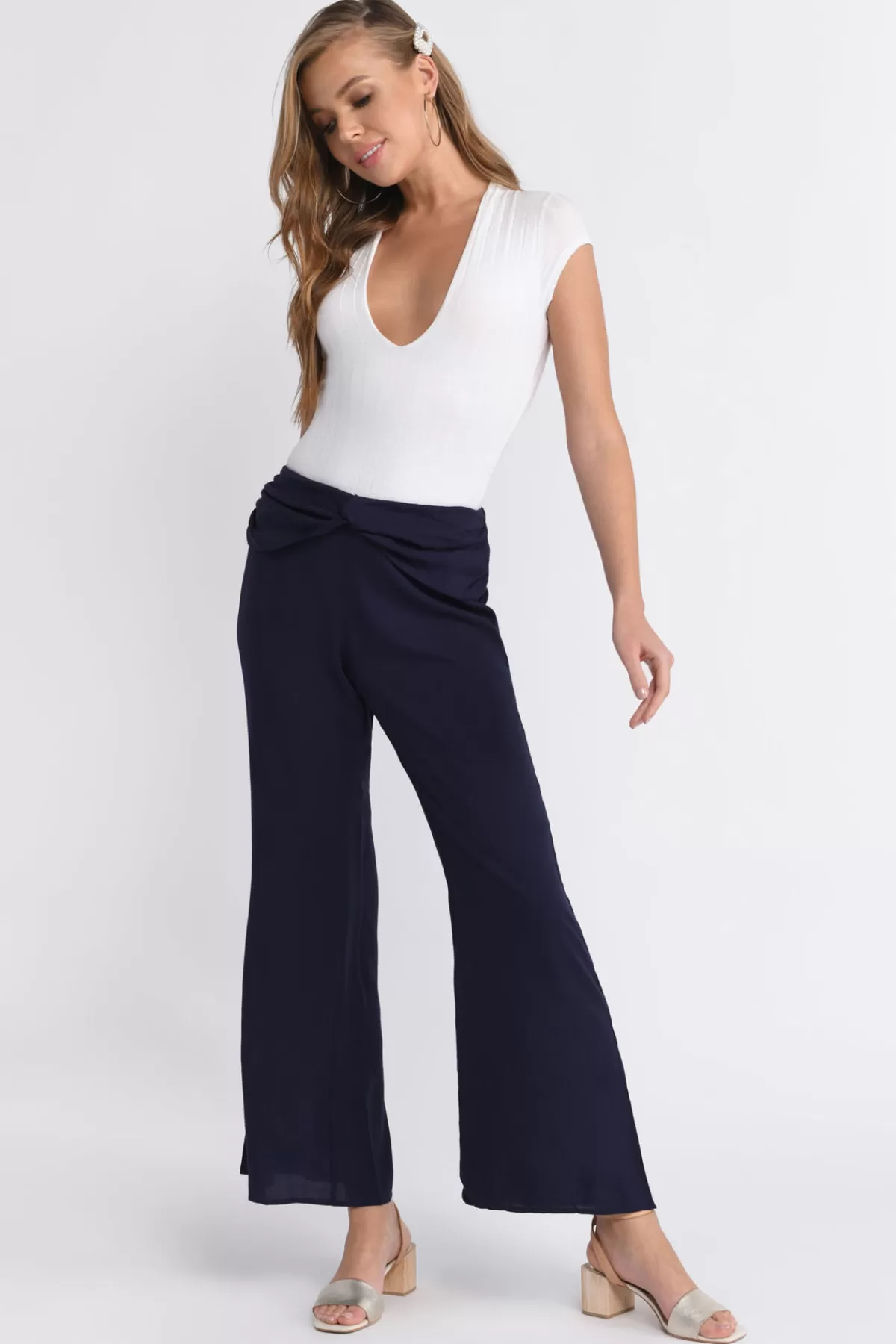 Tobi Make Me Dance Flared Pants - Navy* Pants | Pants