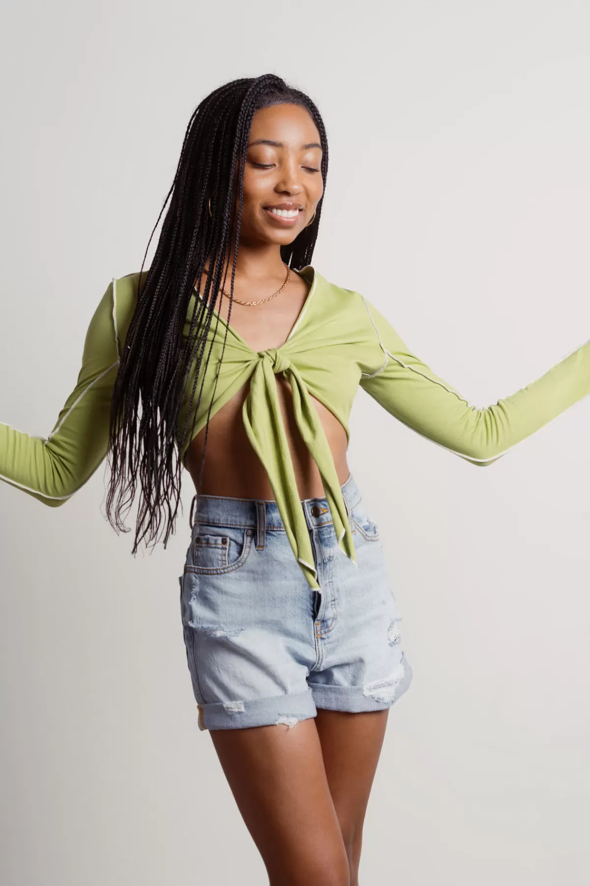 Tobi Make Money Crop Top - * Long Sleeve Tops