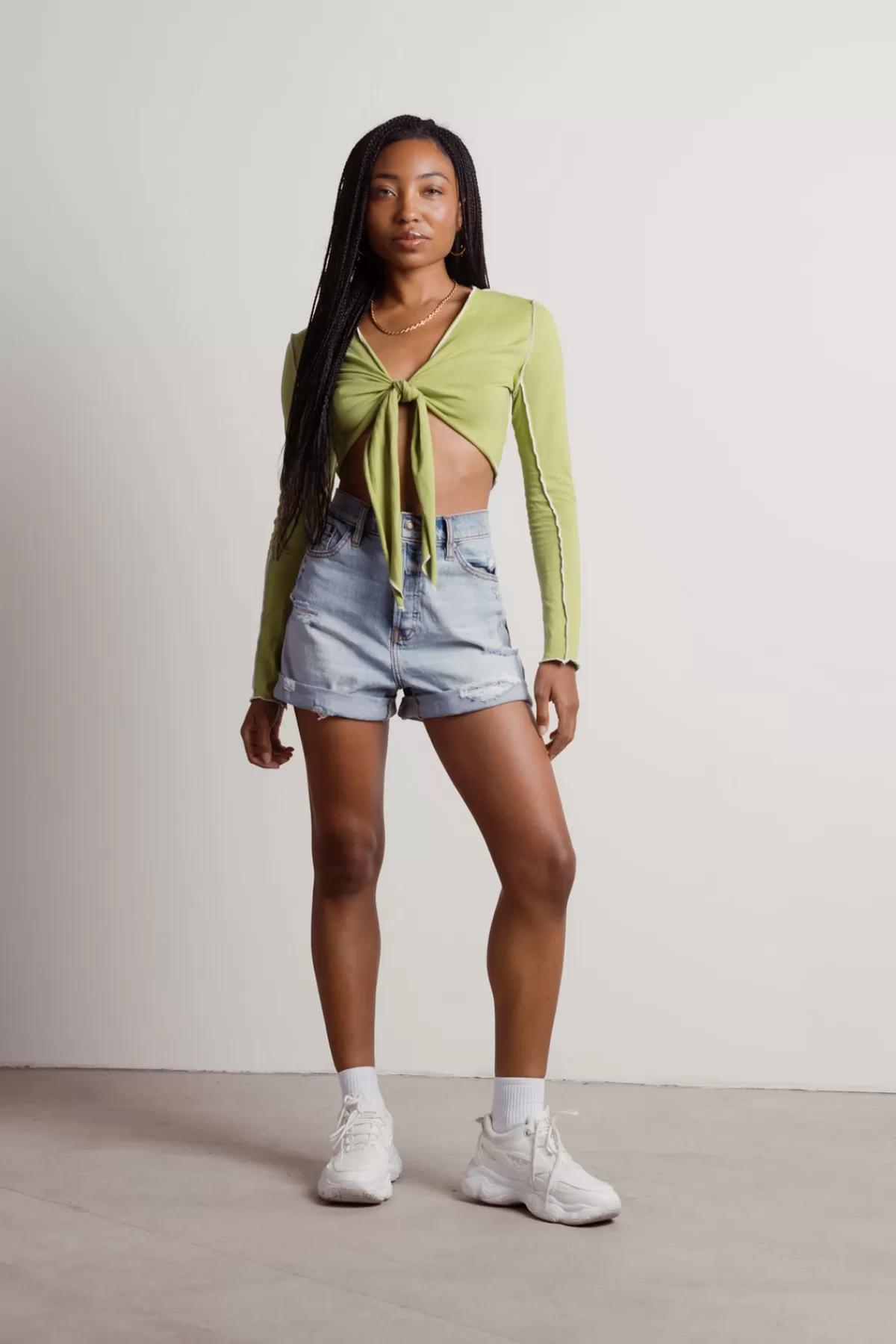 Tobi Make Money Crop Top - * Long Sleeve Tops