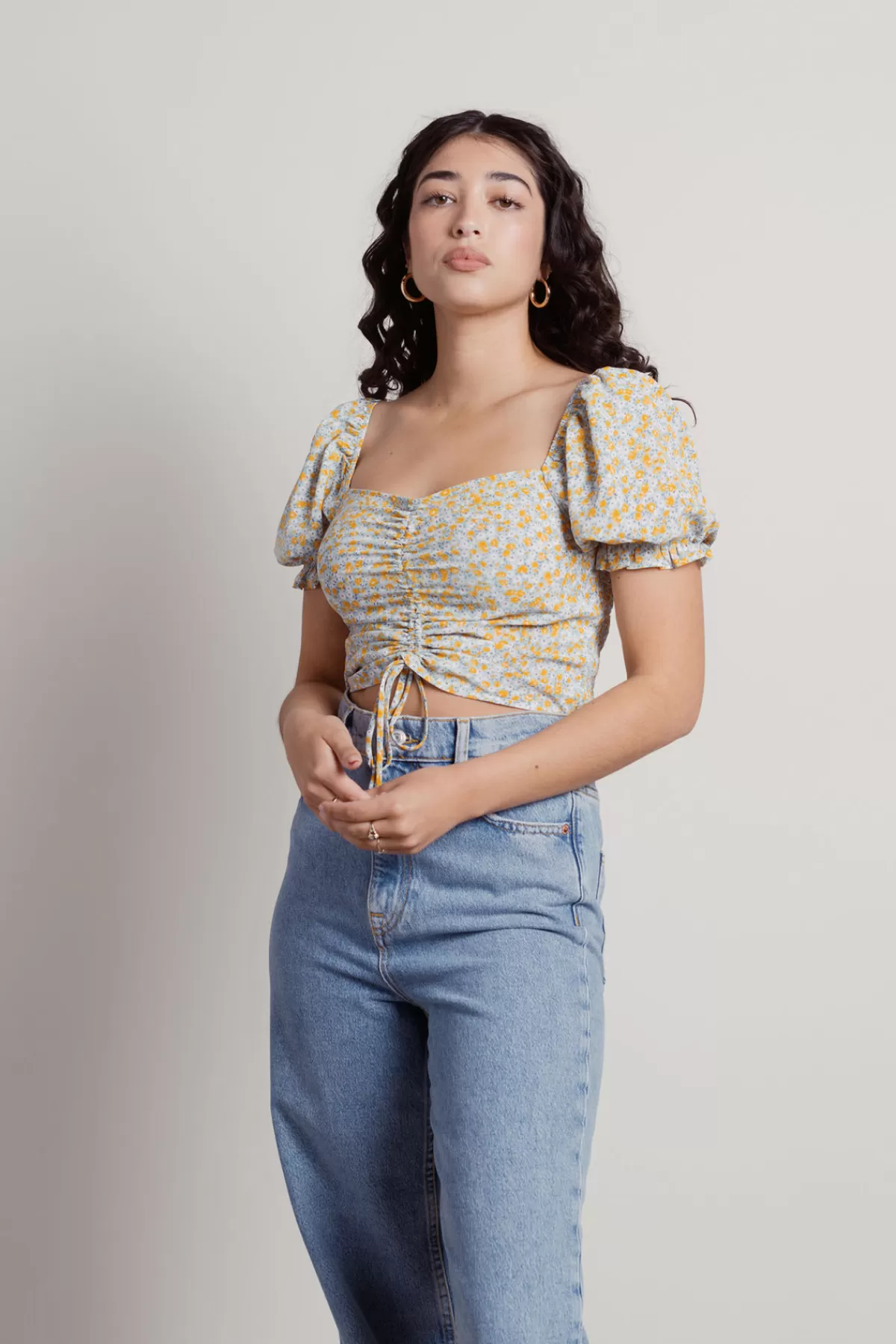 Tobi Make You Think Crop Top - * Resort Wear | Puff Sleeve Tops