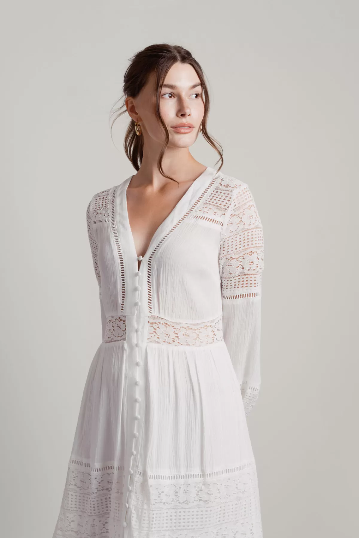 Tobi Malibu Mornings Lace Inset Midi Dress - * Bump Friendly Dresses | Bridal Shower Dresses