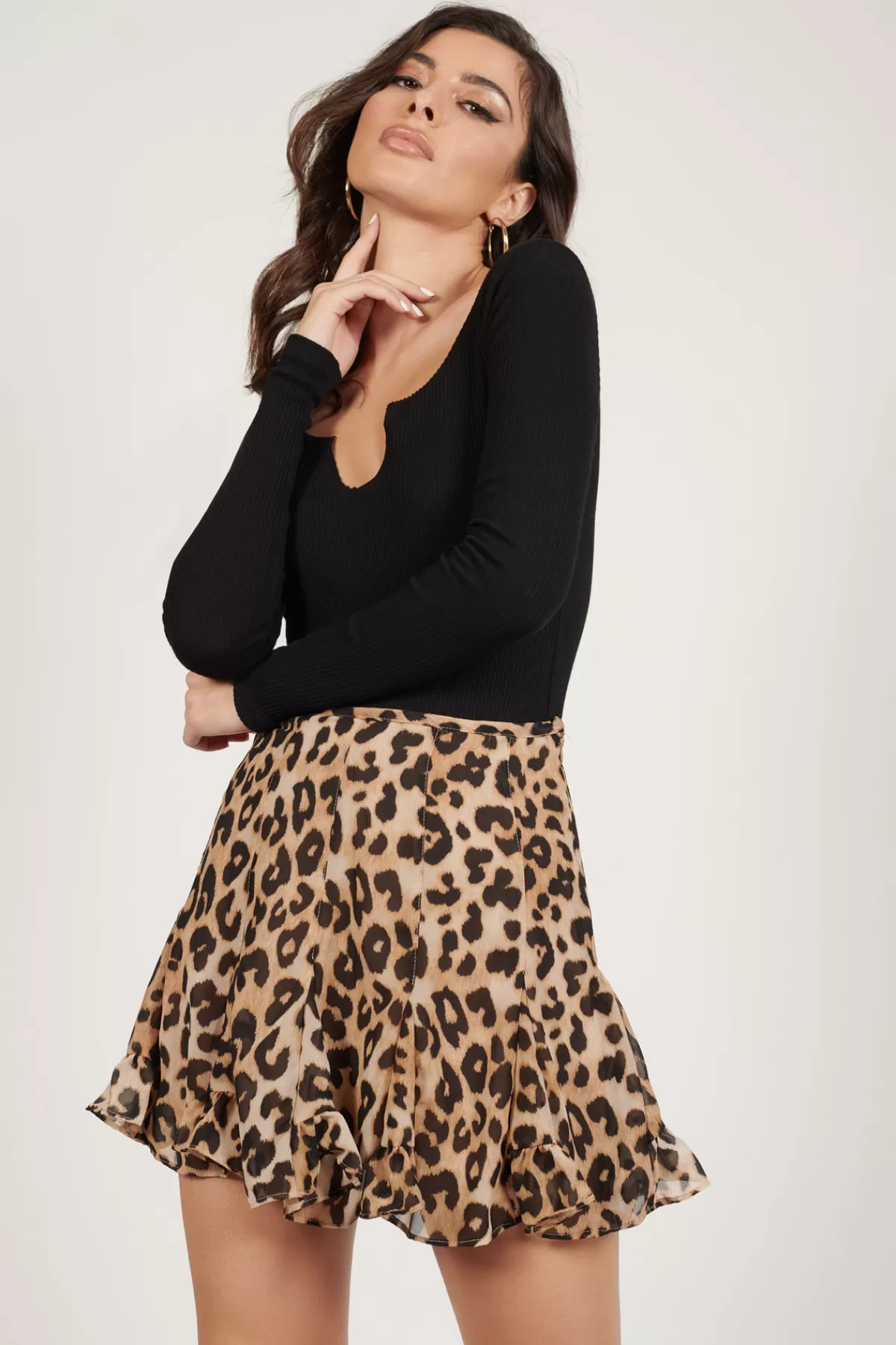 Tobi Maya Leopard Print Mini Skirt - * Skirts